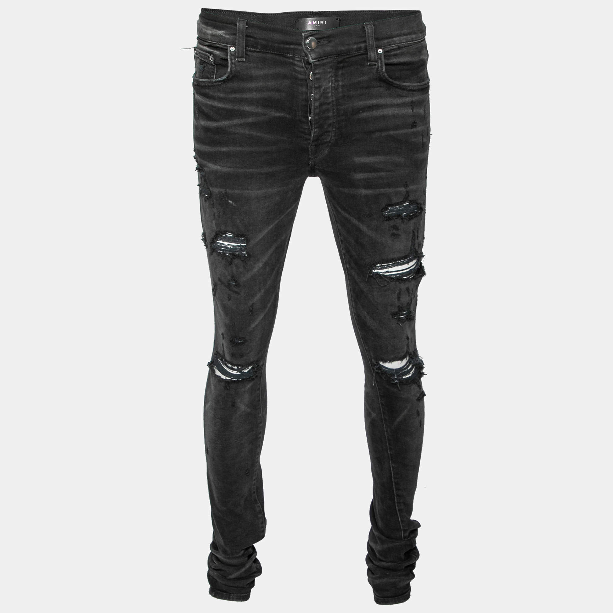 Amazon.com: WoJogom Men Ripped Hole Ink Printed Jeans Straight Slim Ripped  Black Denim Pants : Clothing, Shoes & Jewelry