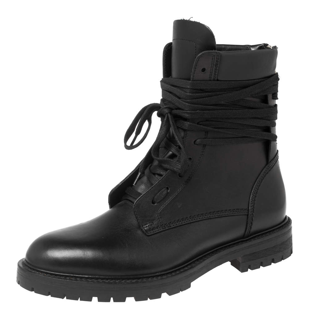 Amiri Black Leather Combat Boots Size 42 Amiri | TLC
