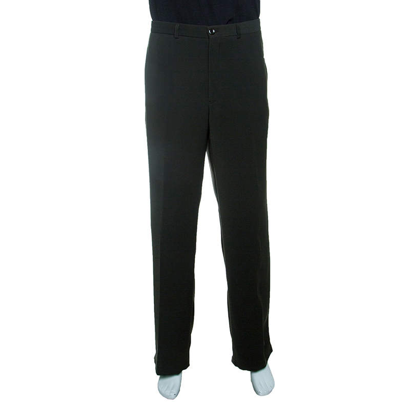Armani Collezioni Grey Textured Pants 3XL