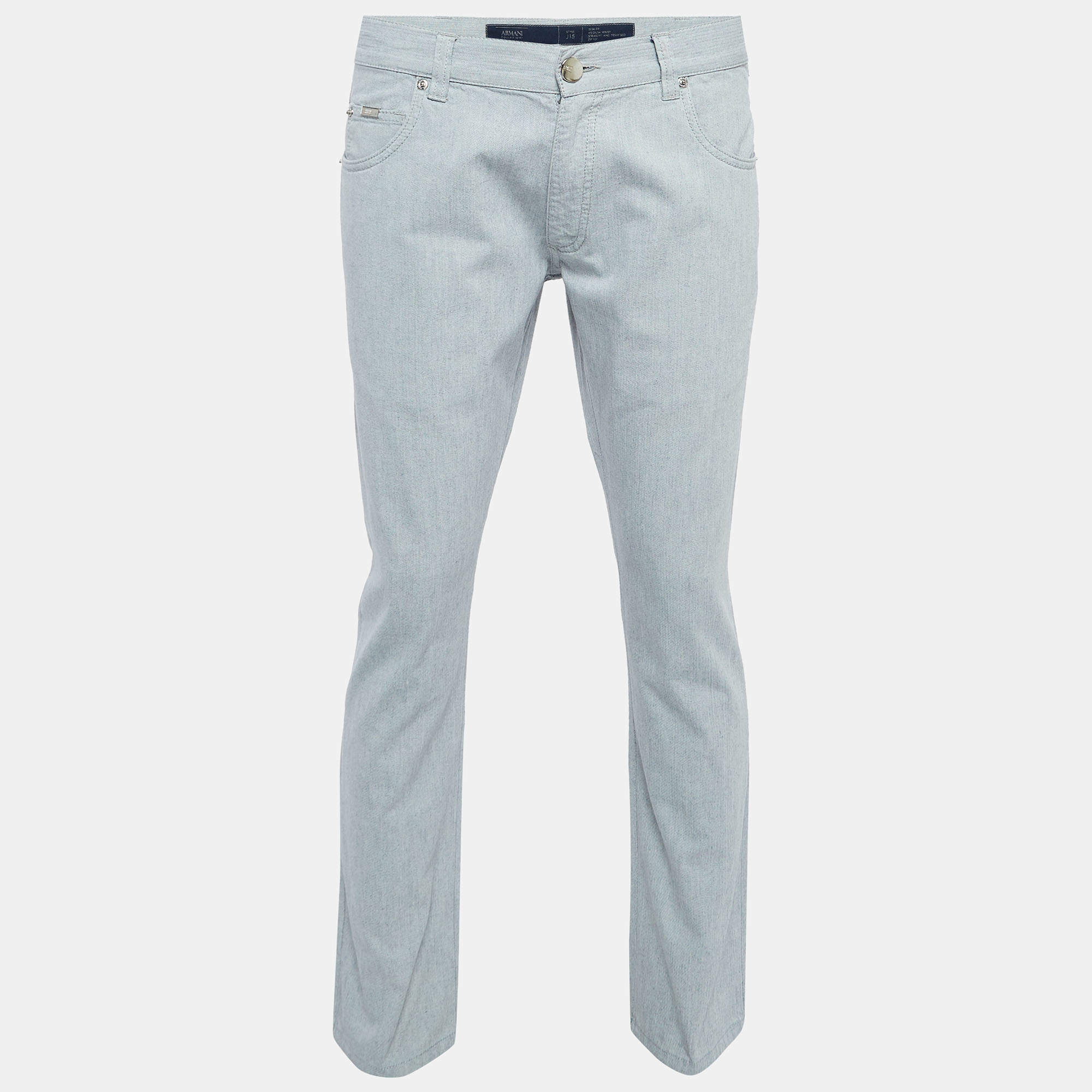 Armani Collezioni Light Blue Denim Slim Fit Jeans M Waist 33''