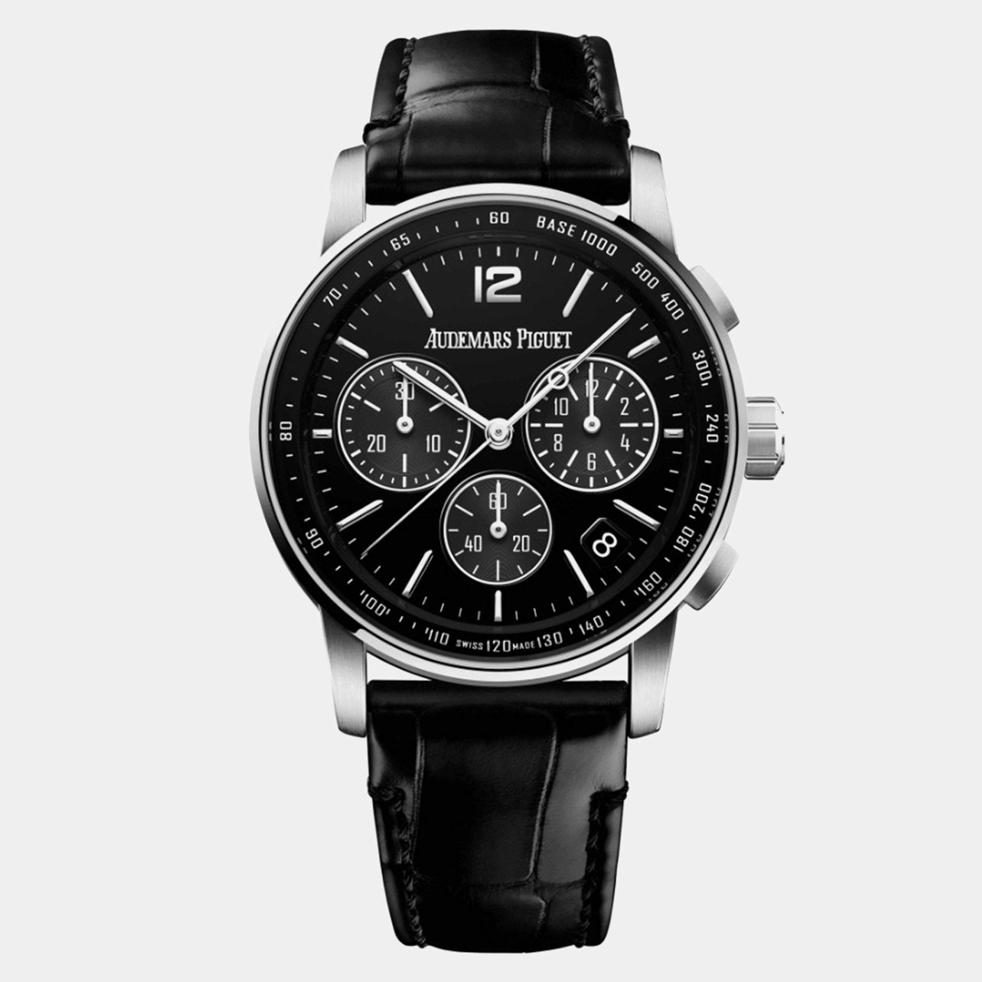 Pre Owned Audemars Piguet Code 11.59 26393Bc.Oo.A002Cr.01 Automatic Black 18k White Gold Men's Wristwatch 41 mm