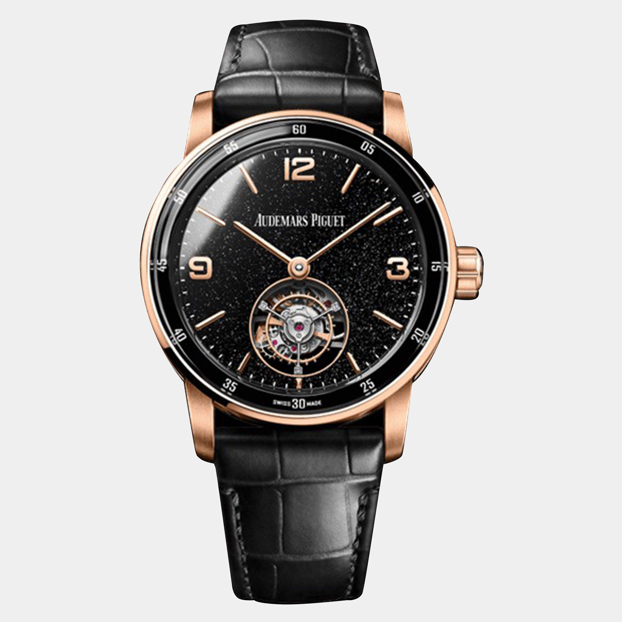 Pre Owned Audemars Piguet Code 11.59 26396Or.Oo.D002Cr.02 Automatic Black 18k Rose Gold Men's Wristwatch 41 mm