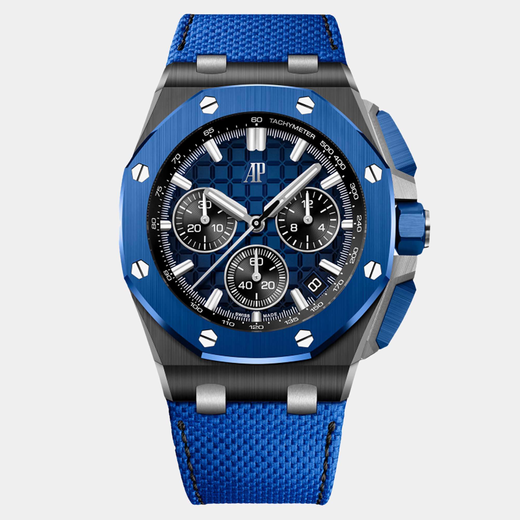 Pre Owned Audemars Piguet Royal Oak Offshore 26420CE Automatic Blue Ceramic Men’s Wristwatch 43 mm