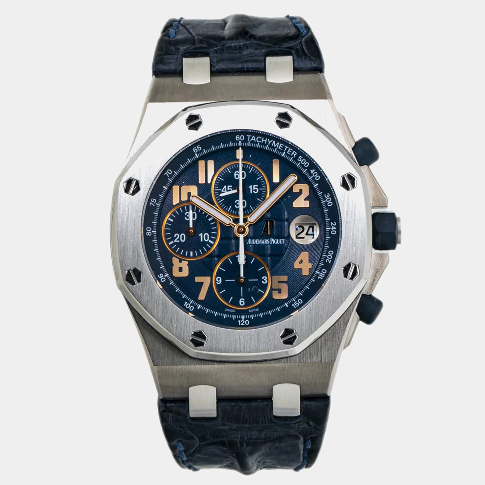 Audemars Piguet Blue Titanium Royal Oak Offshore 26365IS.OO.D305CR.01 Automatic Men's Wristwatch 42 mm