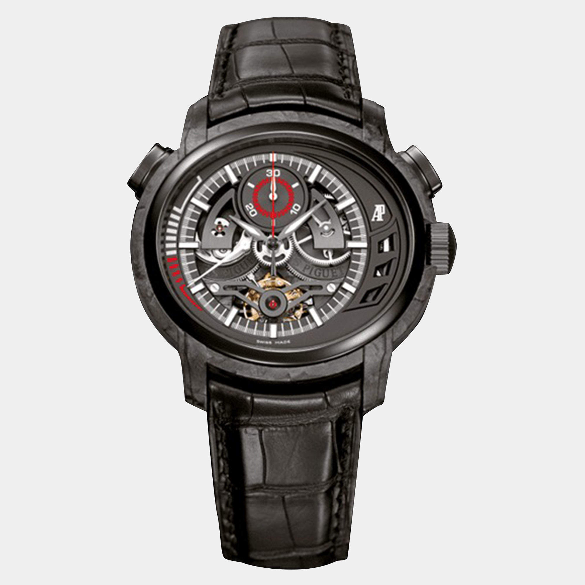 Pre Owned Audemars Piguet Millenary 26152AU.OO.D002CR.01 Manual Winding Skeleton Carbon Men's Wristwatch 42 mm