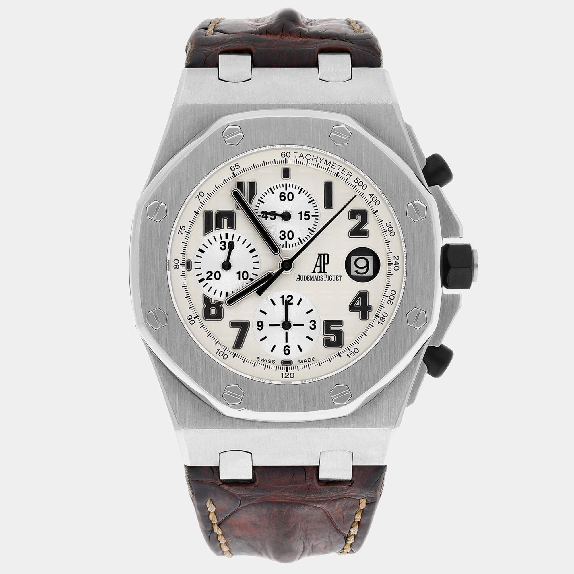 Pre Owned Audemars Piguet Royal Oak Offshore 26020ST.OO.D091CR.01 Automatic Silver Stainless Steel Men's Wristwatch 42 mm