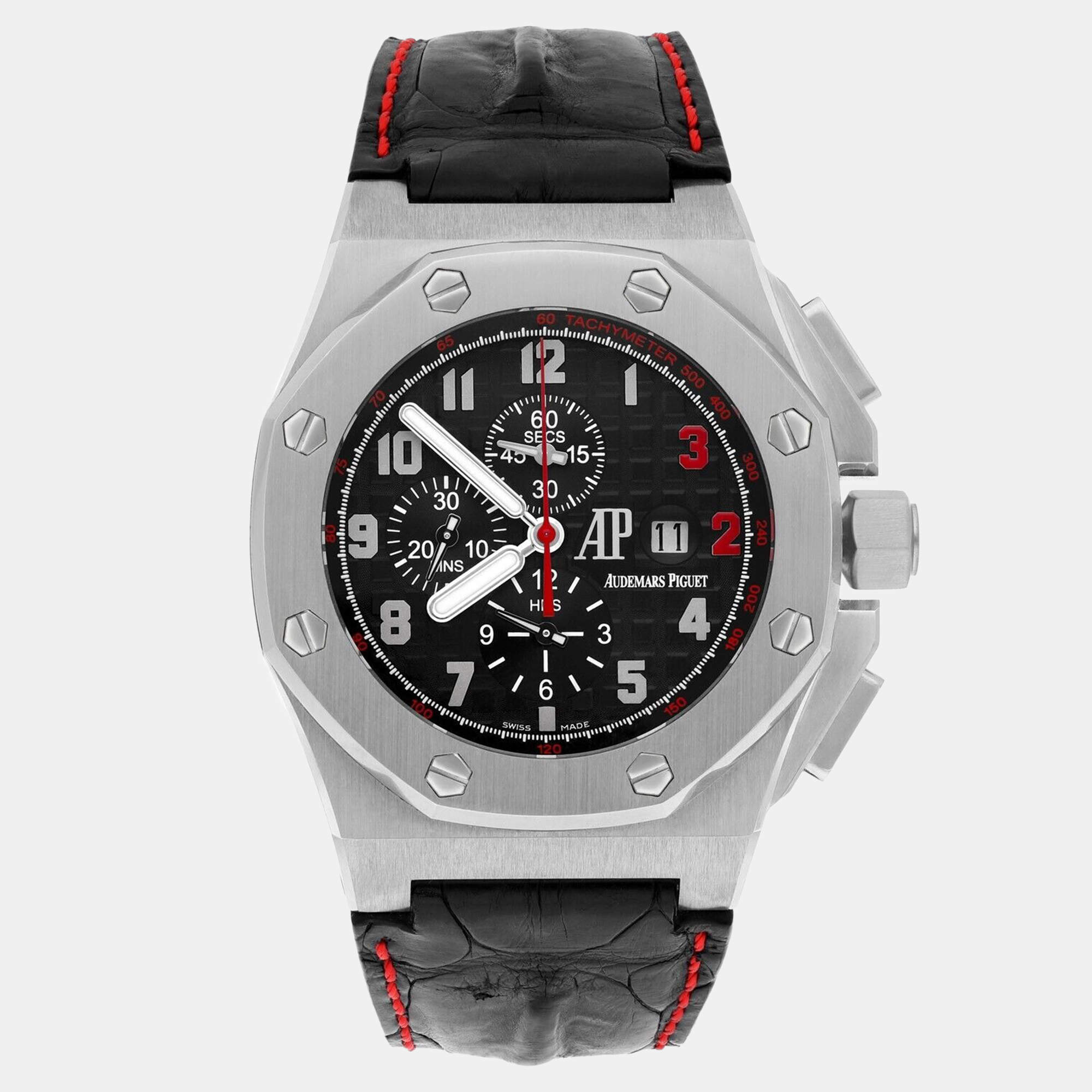 Pre Owned Audemars Piguet Royal Oak Offshore 26133ST.OO.A101CR.01 Automatic Black Stainless Steel Men's Wristwatch 48 mm