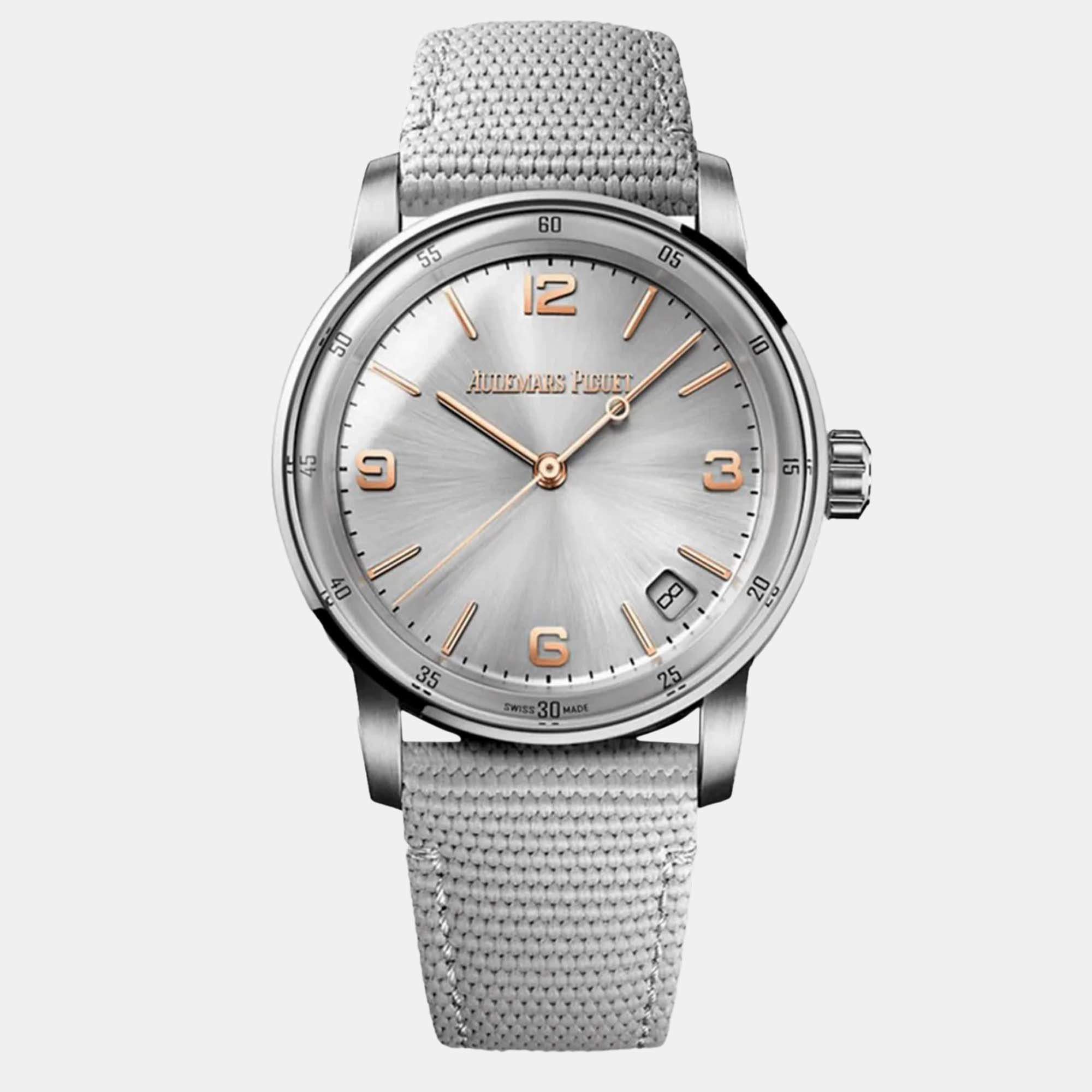 Pre Owned Audemars Piguet Code 11.59 15210CR Automatic Grey 18K Rose Gold White Gold Men’s Wristwatch 41 mm