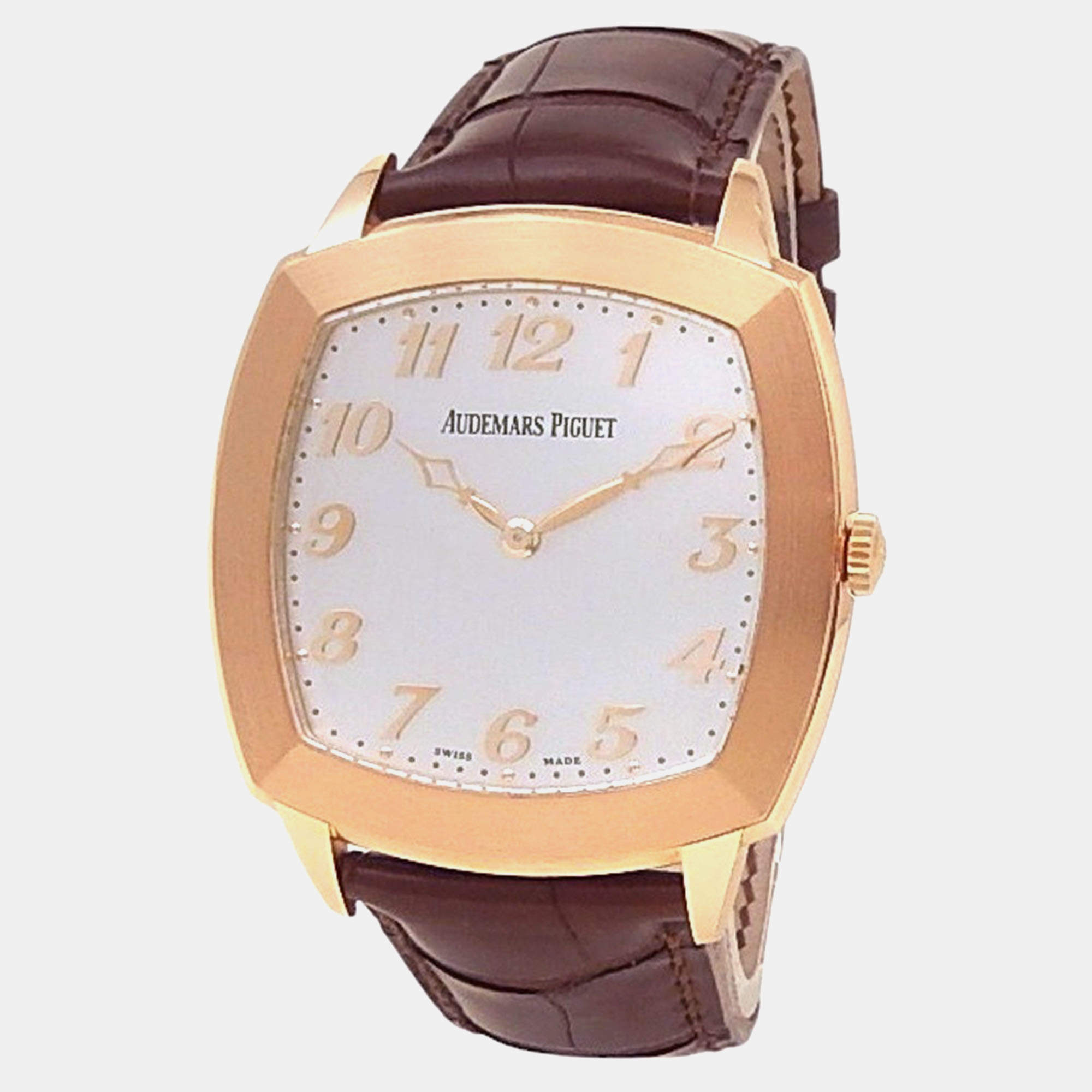 Pre Owned Audemars Piguet Tradition 15335OR.OO.A092CR.01 Automatic Silver 18K Rose Gold Men’s Wristwatch 41 mm