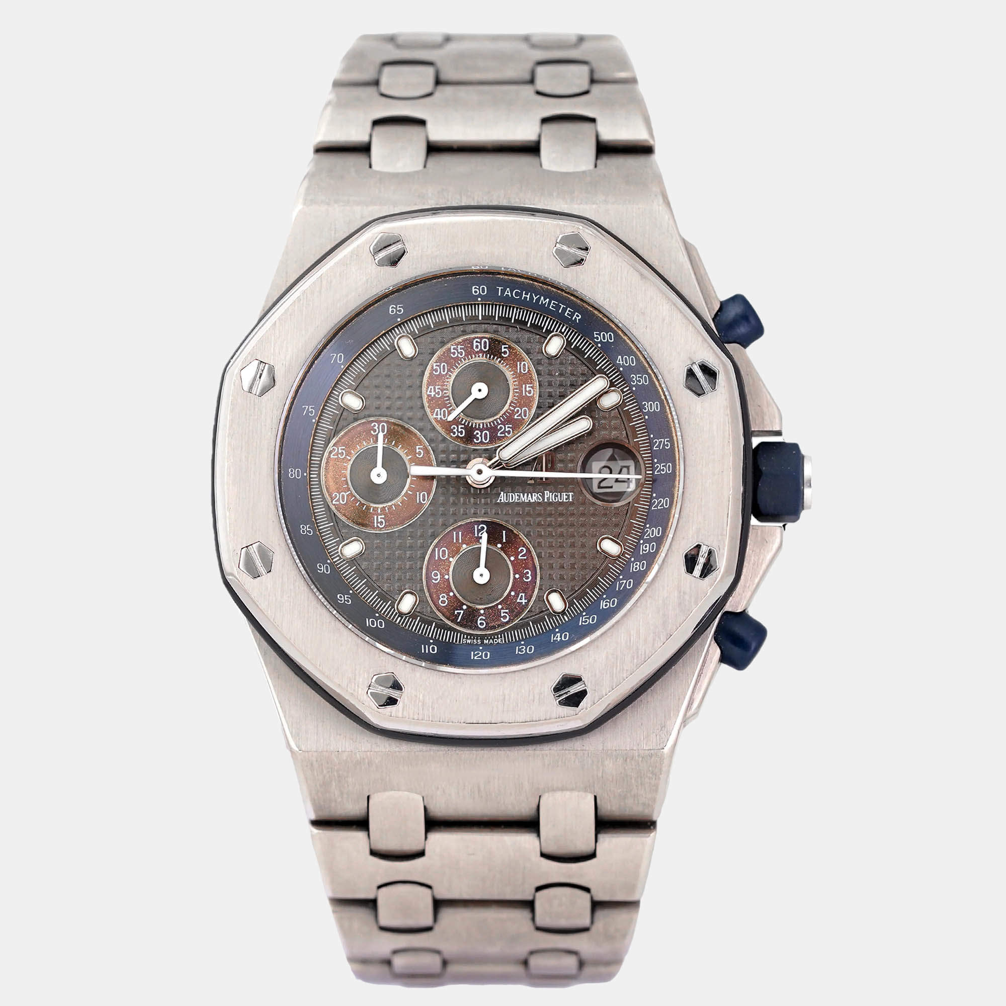 Pre Owned Audemars Piguet Royal Oak Offshore 25721TI.OO.1000T1.01 Automatic Grey Titanium Men's Wristwatch 42 mm