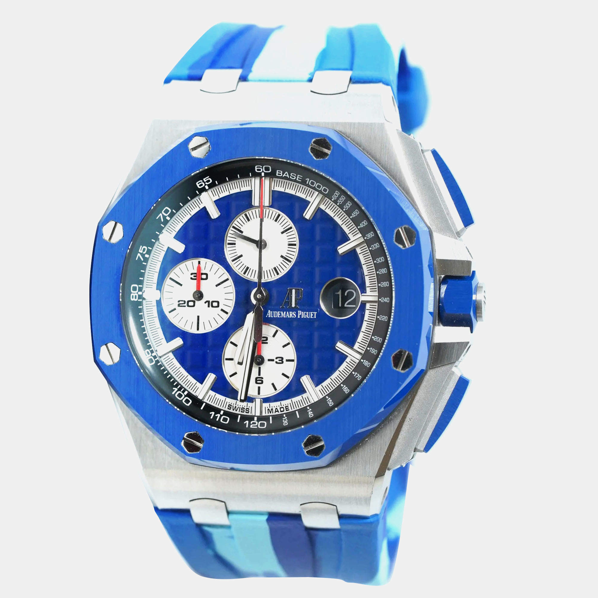 Pre Owned Audemars Piguet Royal Oak Offshore "Camouflage Blue" 26400SO.OO.A335CA.01 Automatic Blue Stainless Steel Men 42 mm