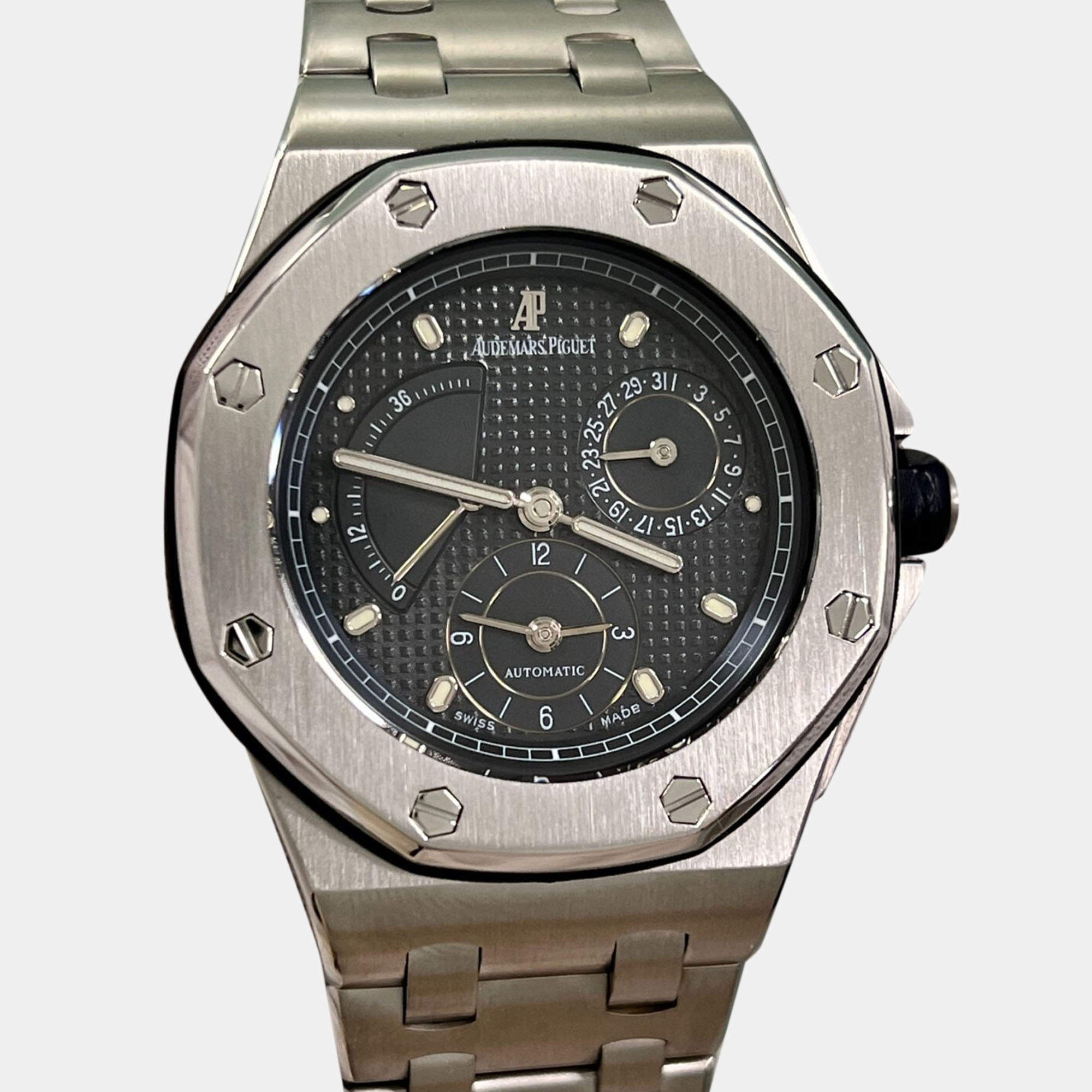 Pre Owned Audemars Piguet Royal Oak Offshore 25970ST Automatic Blue Stainless Steel Men's Wristwatch 38 mm