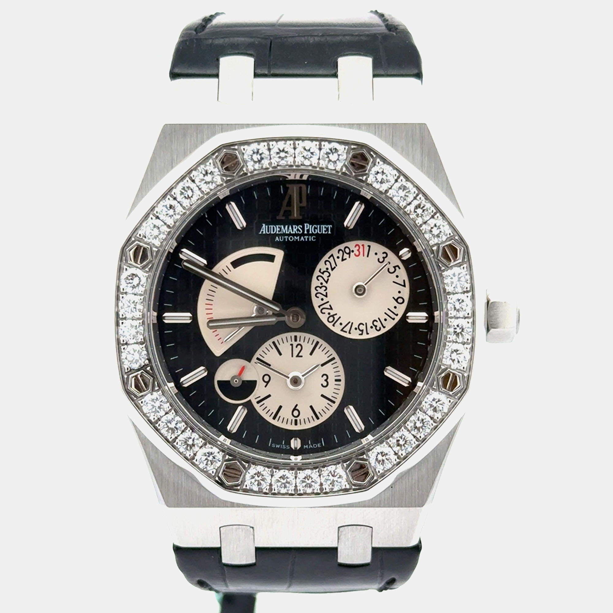 Pre Owned Audemars Piguet Royal Oak 26125ST Automatic Black Stainless Steel Men’s Wristwatch 39 mm