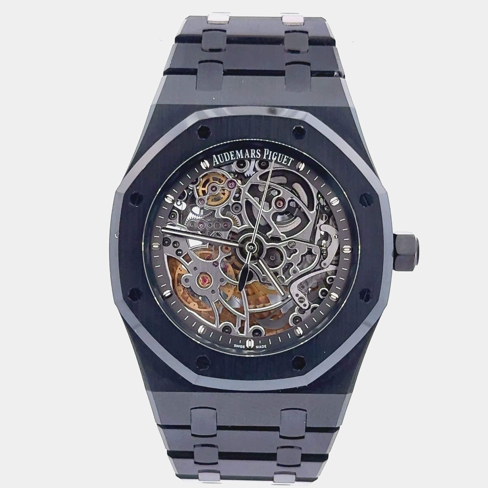 Pre Owned Audemars Piguet Royal Oak 15305ST Automatic Skeleton Stainless Steel Men’s Wristwatch 39 mm