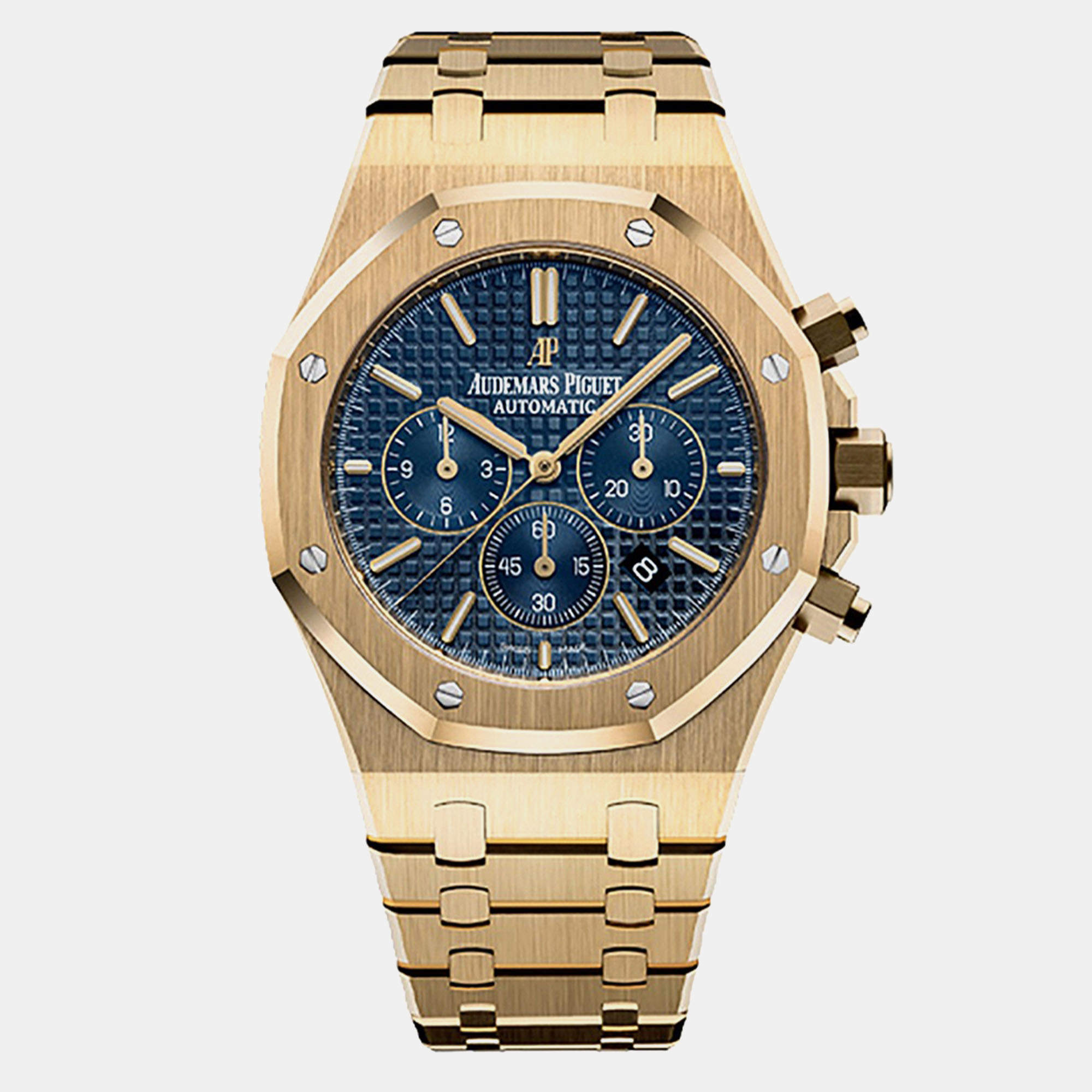 Pre Owned Audemars Piguet Royal Oak 26320BA.OO.1220BA.02 Automatic Blue 18k yellow gold Men's Wristwatch 41 mm