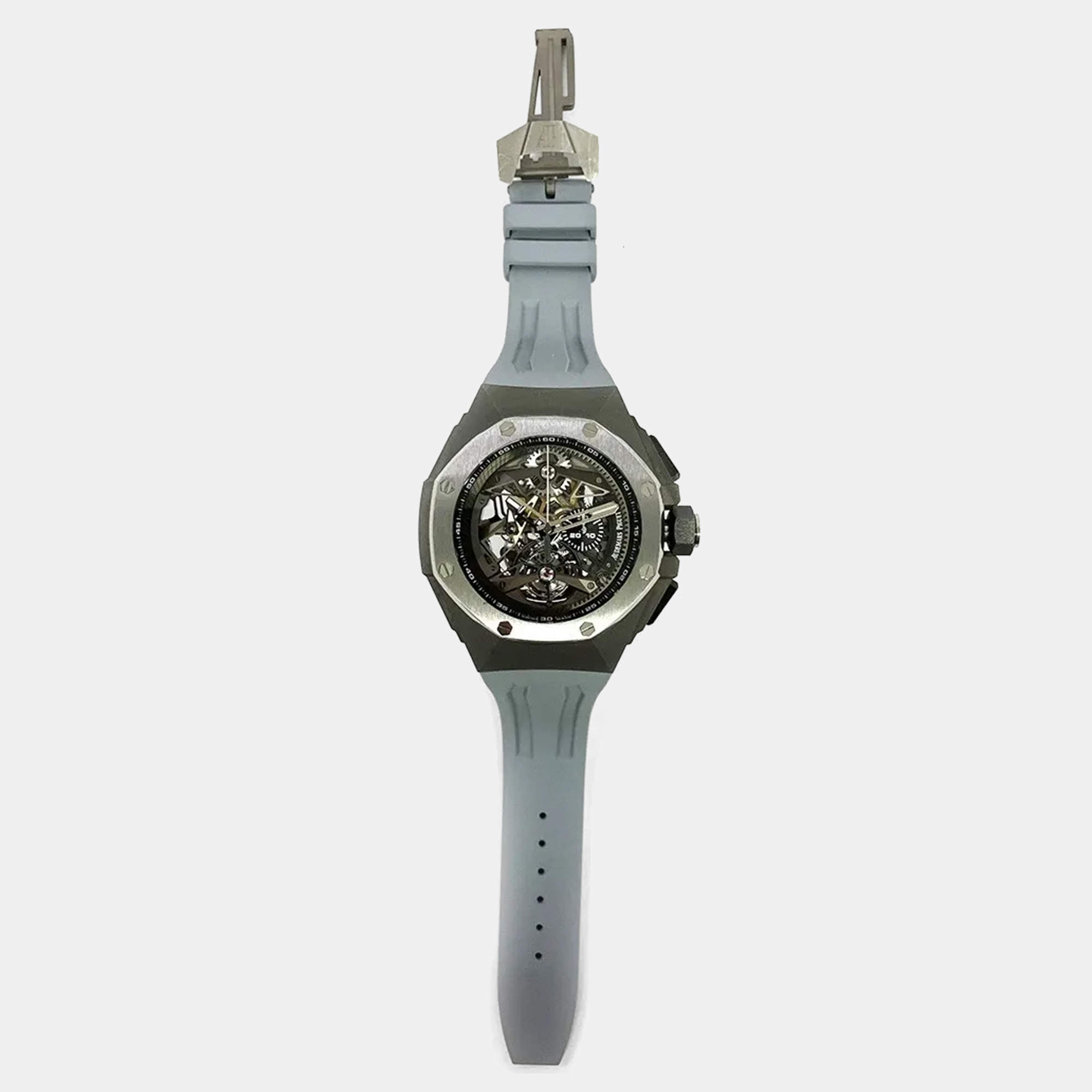 Pre Owned Audemars Piguet Royal Oak 26587TI.OO.D010CA.01 Automatic Skeleton Titanium Men's Wristwatch 44 mm