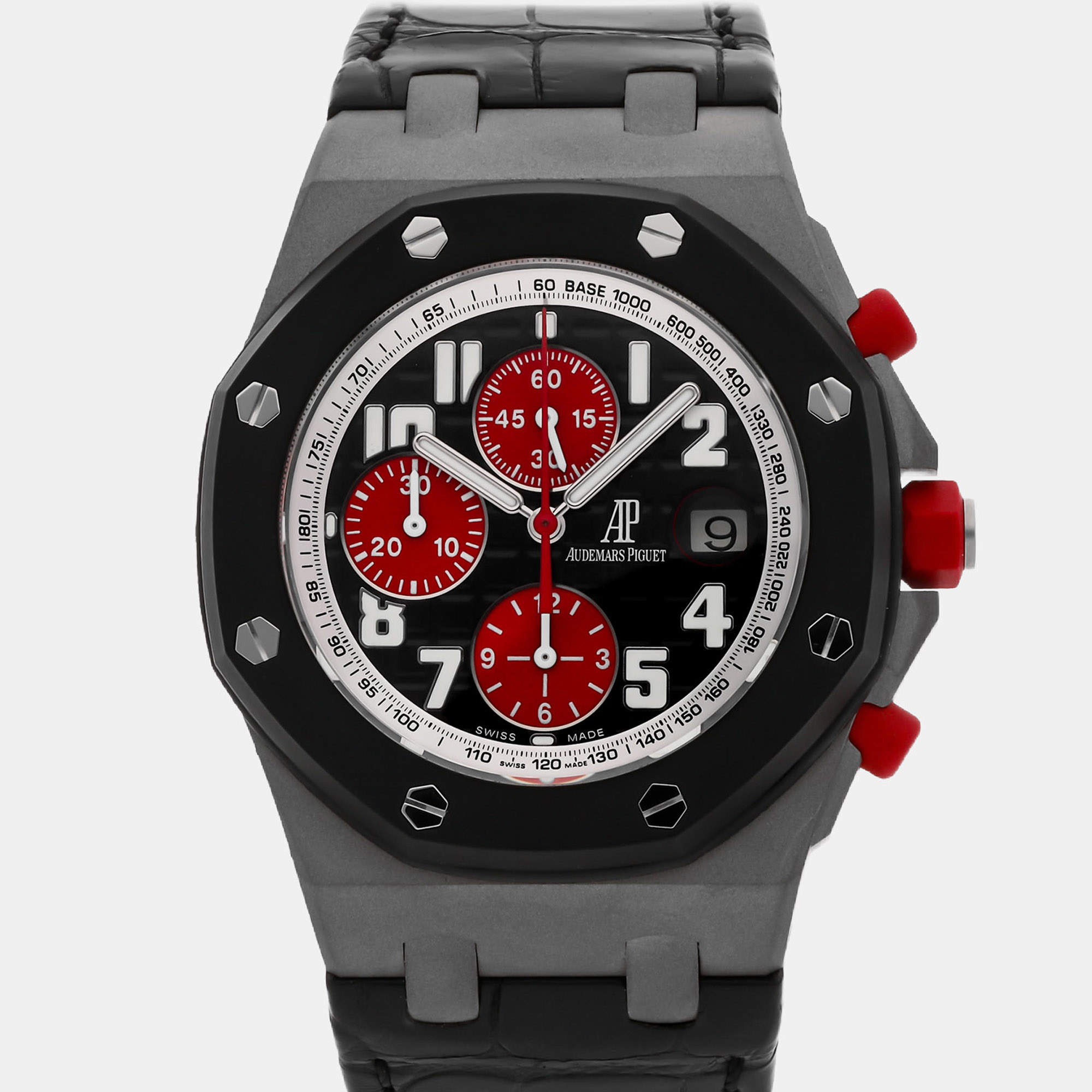 Pre Owned Audemars Piguet Royal Oak Offshore 26278IK.GG.D002CA.01 Black Titanium Automatic Men's Wristwatch 42mm