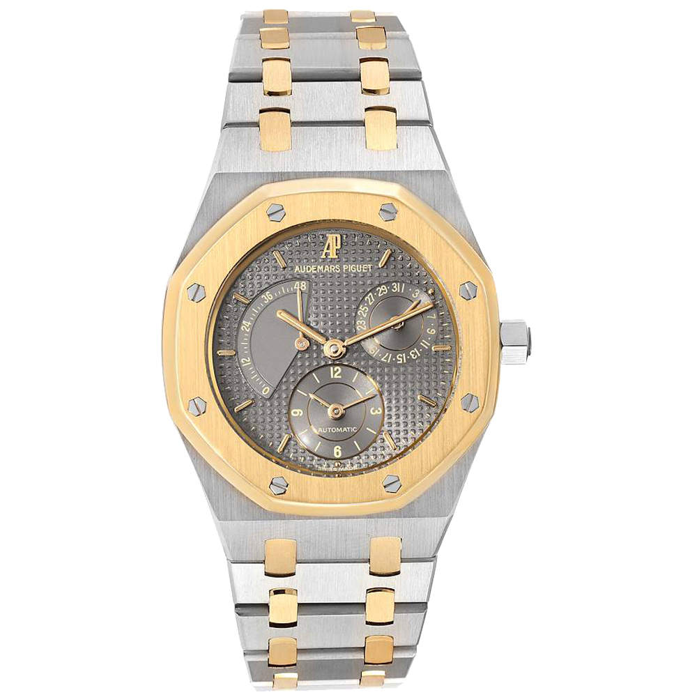Audemars Piguet Grey 18K Yellow Gold And Stainless Steel Royal Oak 5730 Men's Wristwatch 36 MM