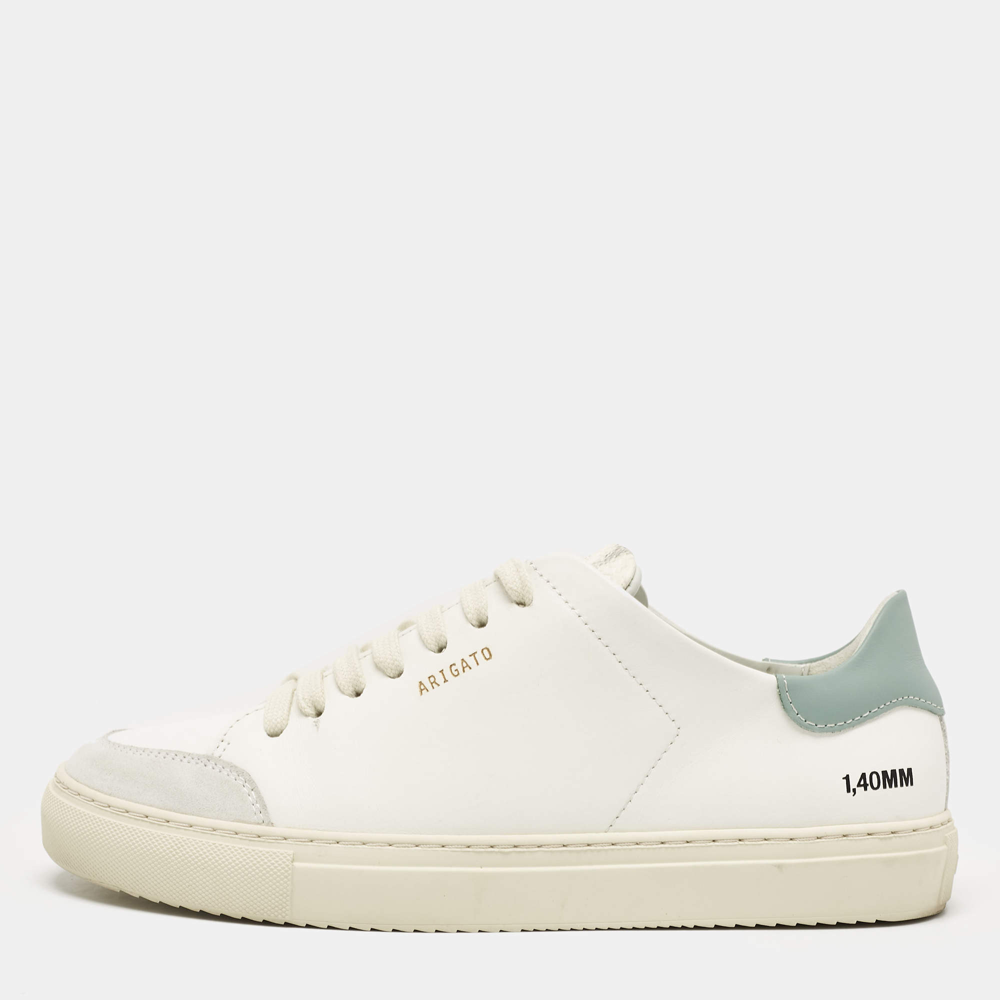 Axel Arigato White Leather and Suede Clean 90 Sneakers Size 40