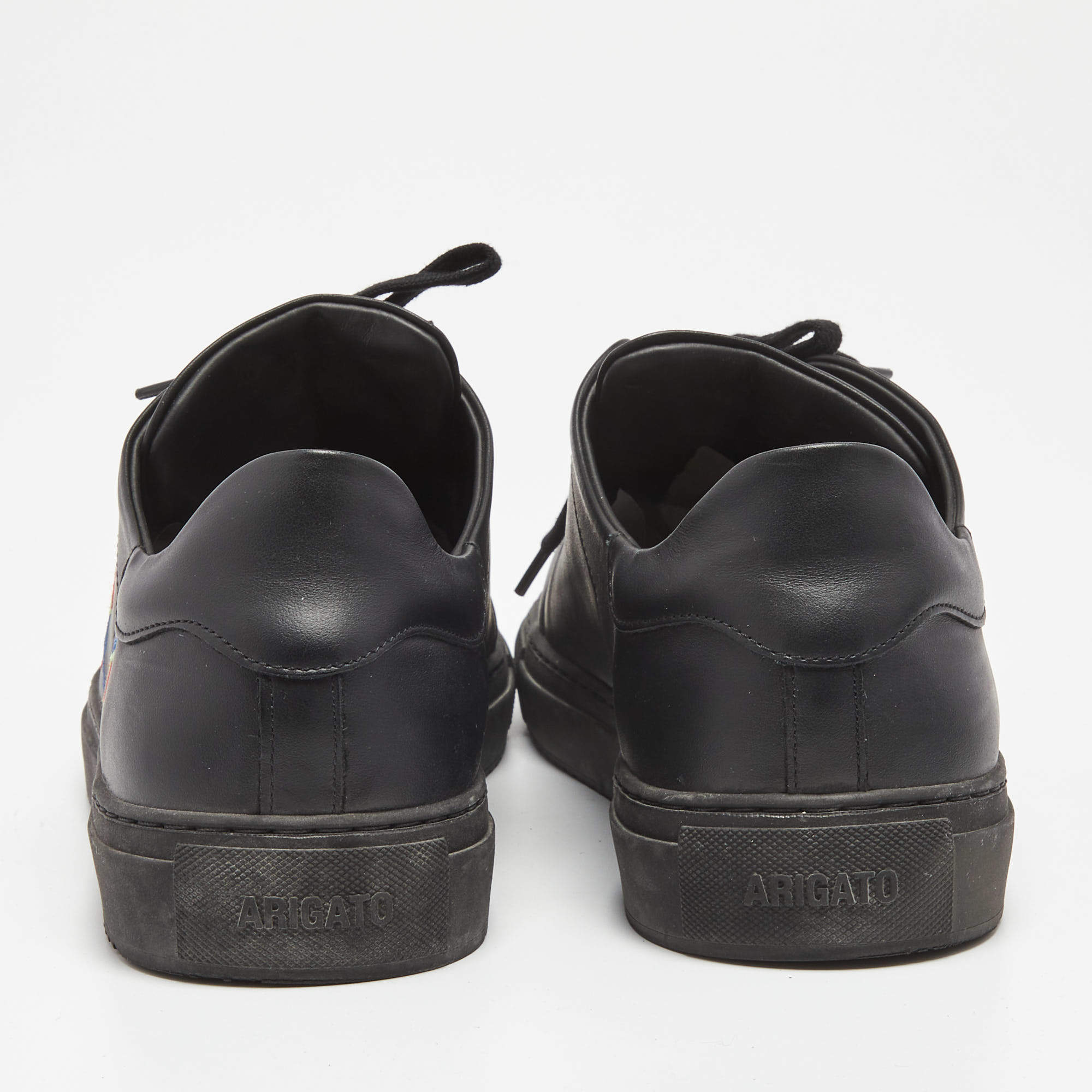 Pre Owned Axel Arigato Black Leather Clean Bird Low Top Sneakers Size 46