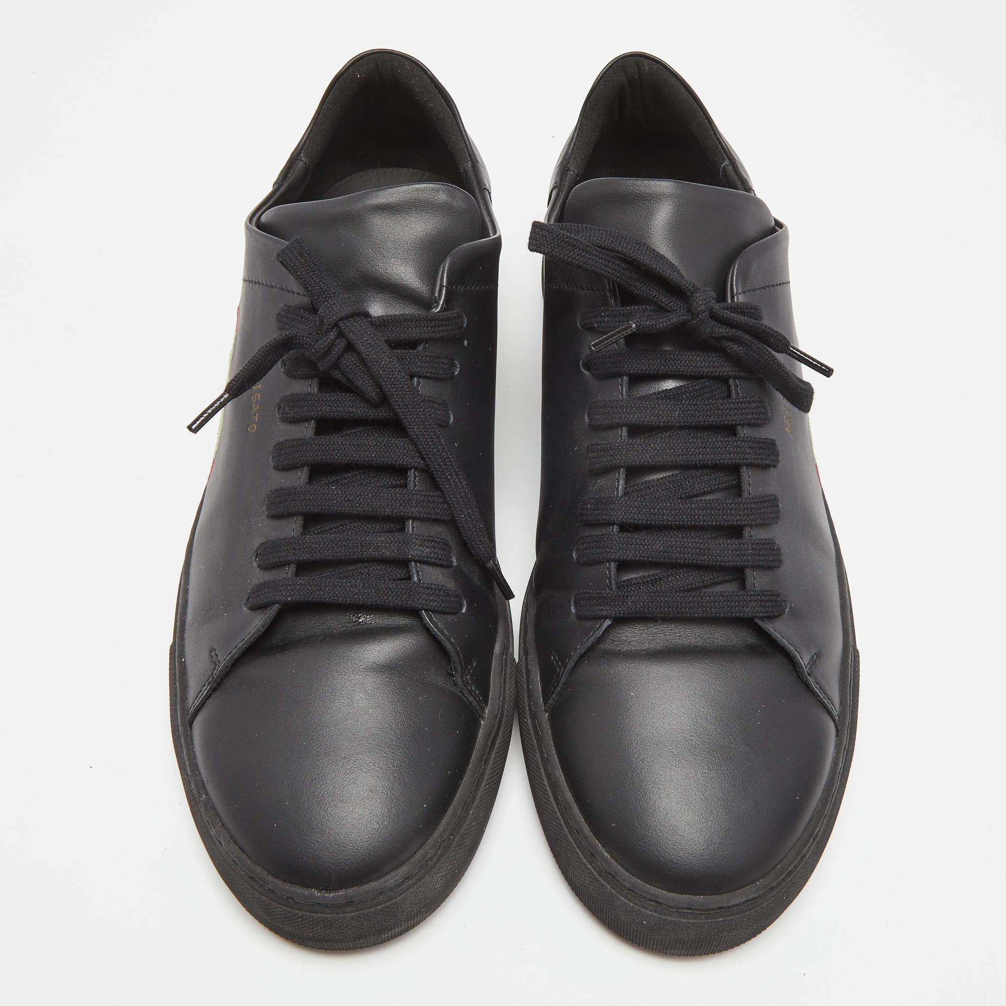 Pre Owned Axel Arigato Black Leather Clean Bird Low Top Sneakers Size 46