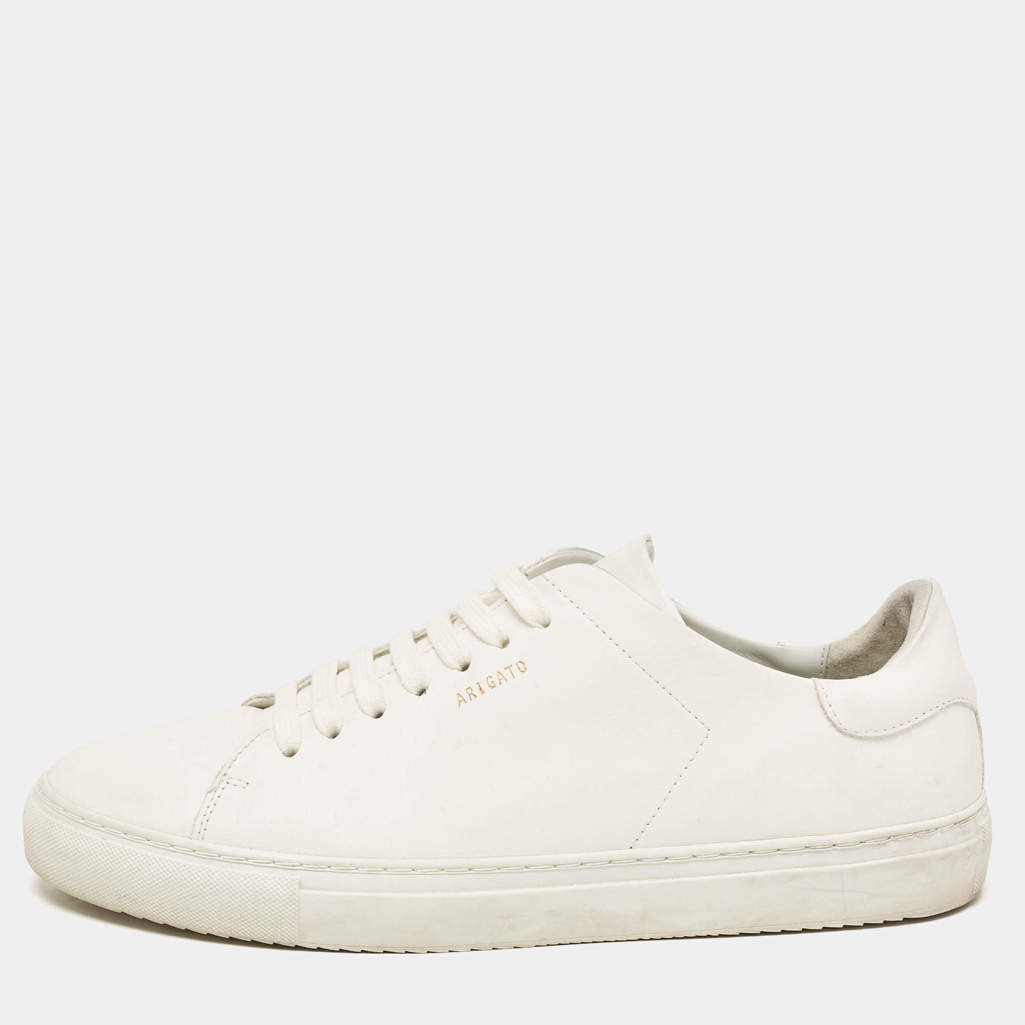 Axel Arigato White Leather Low Top Sneakers Size 43