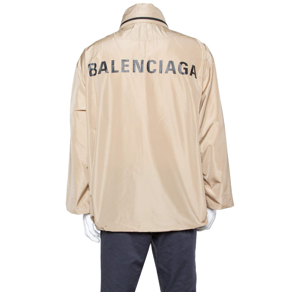 Balenciaga  Archetype Printed Shell Raincoat  Men  Black Balenciaga