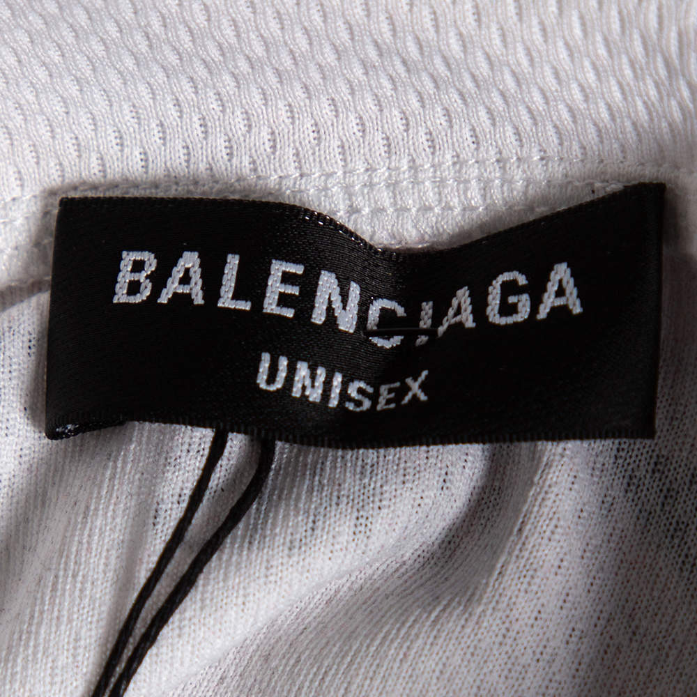 Balenciaga Color Block Paneled Logo Printed Mesh Jersey Hockey T-Shirt XXS  Balenciaga