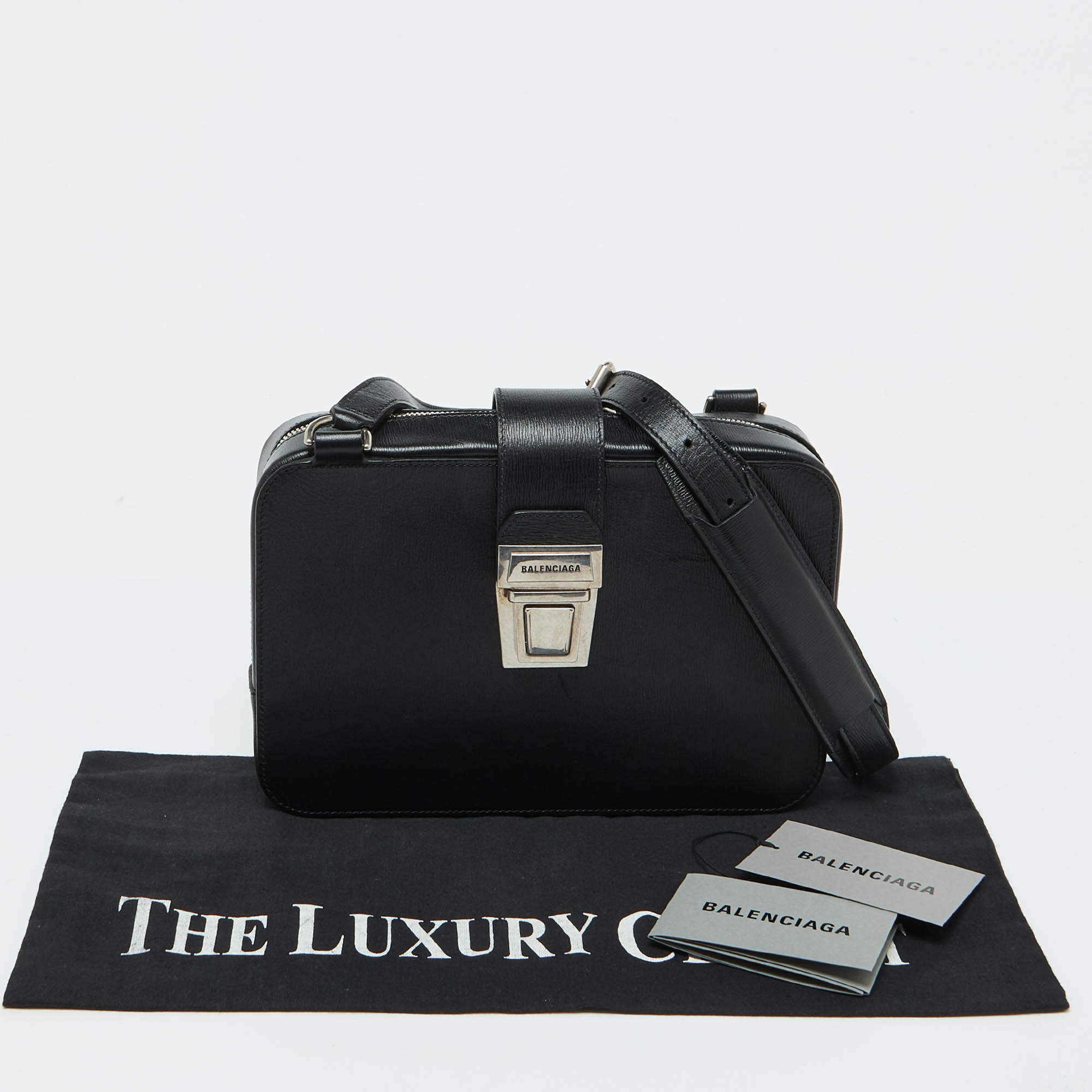 Balenciaga Black Leather Tuck-lock Shoulder Bag Balenciaga | TLC