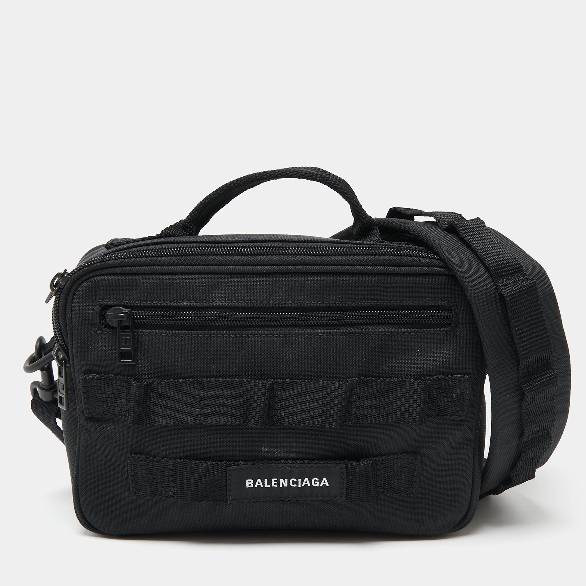 Balenciaga Army Crossbody Messenger Bag Black