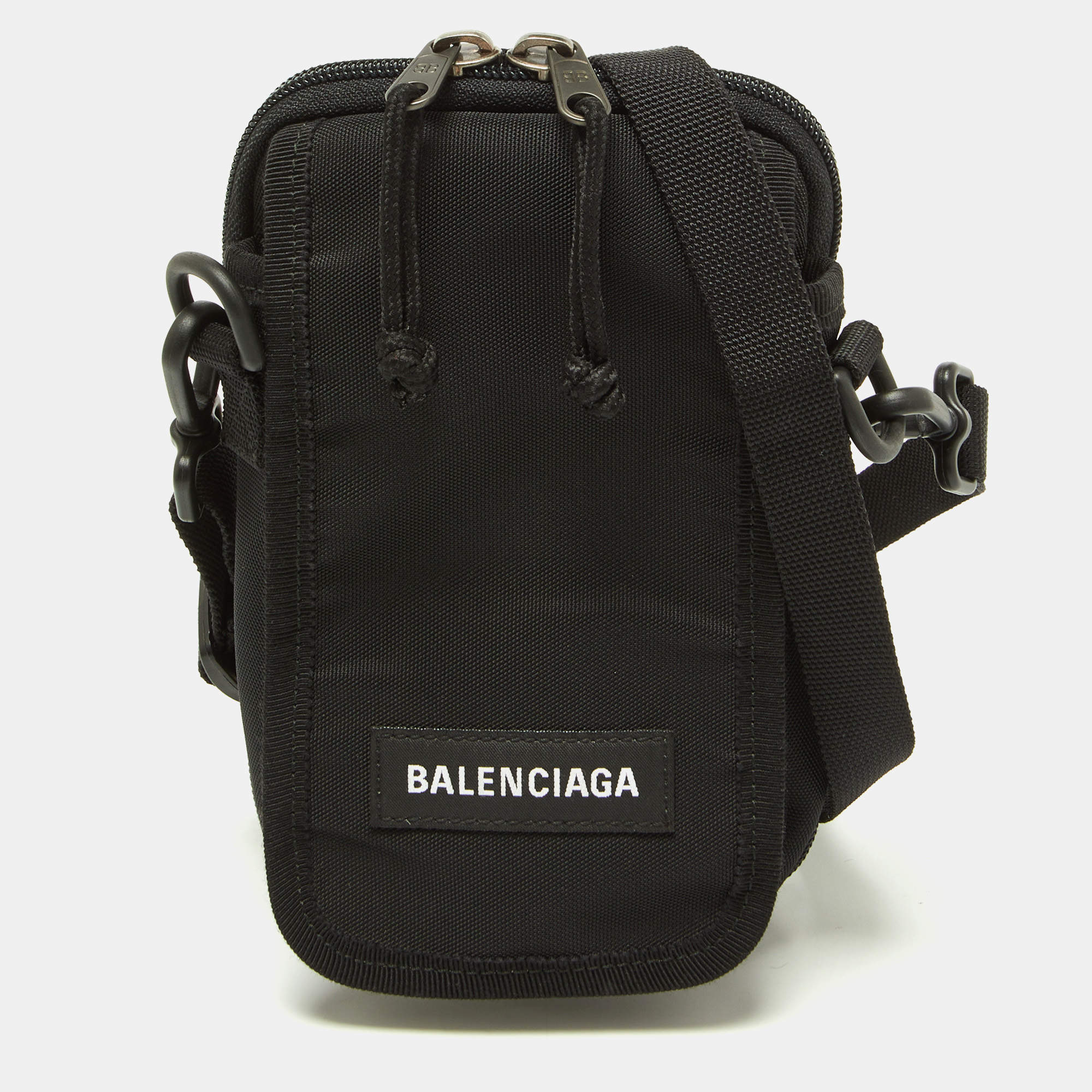 Balenciaga Black Nylon Explorer Messenger Bag