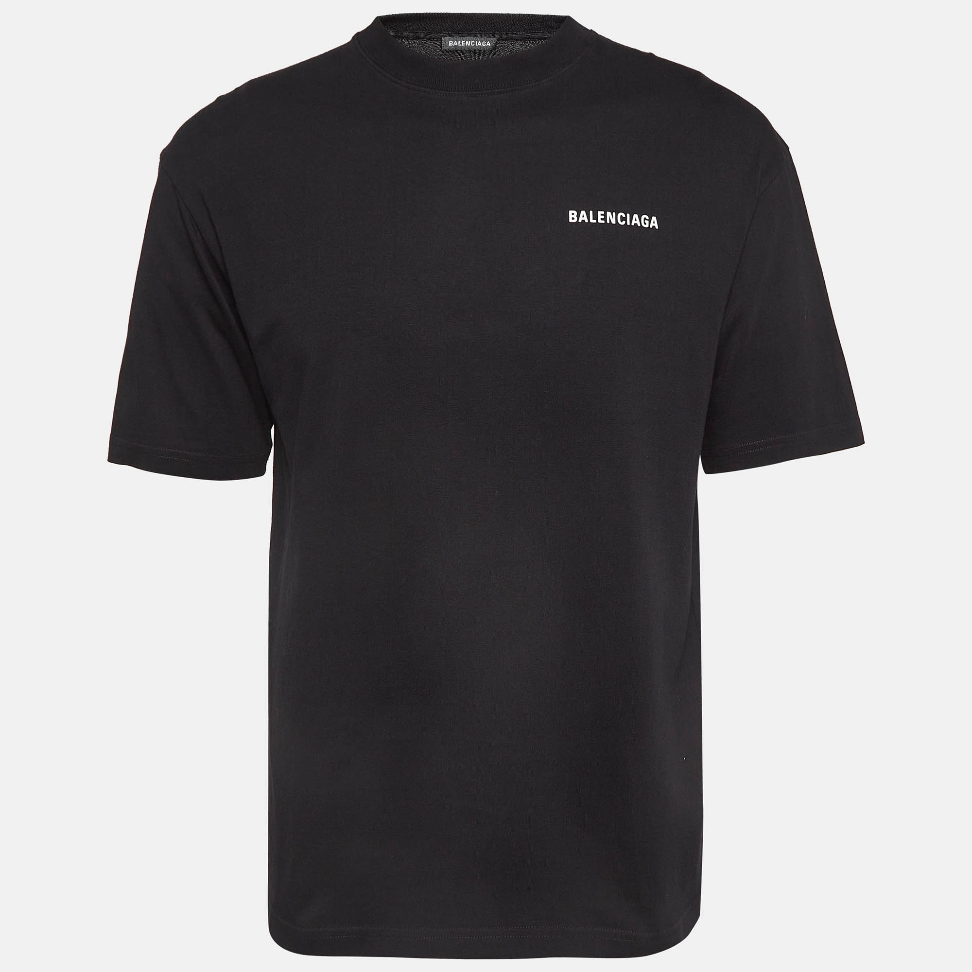 Balenciaga Black Logo Print Cotton T-Shirt XXS Balenciaga | TLC