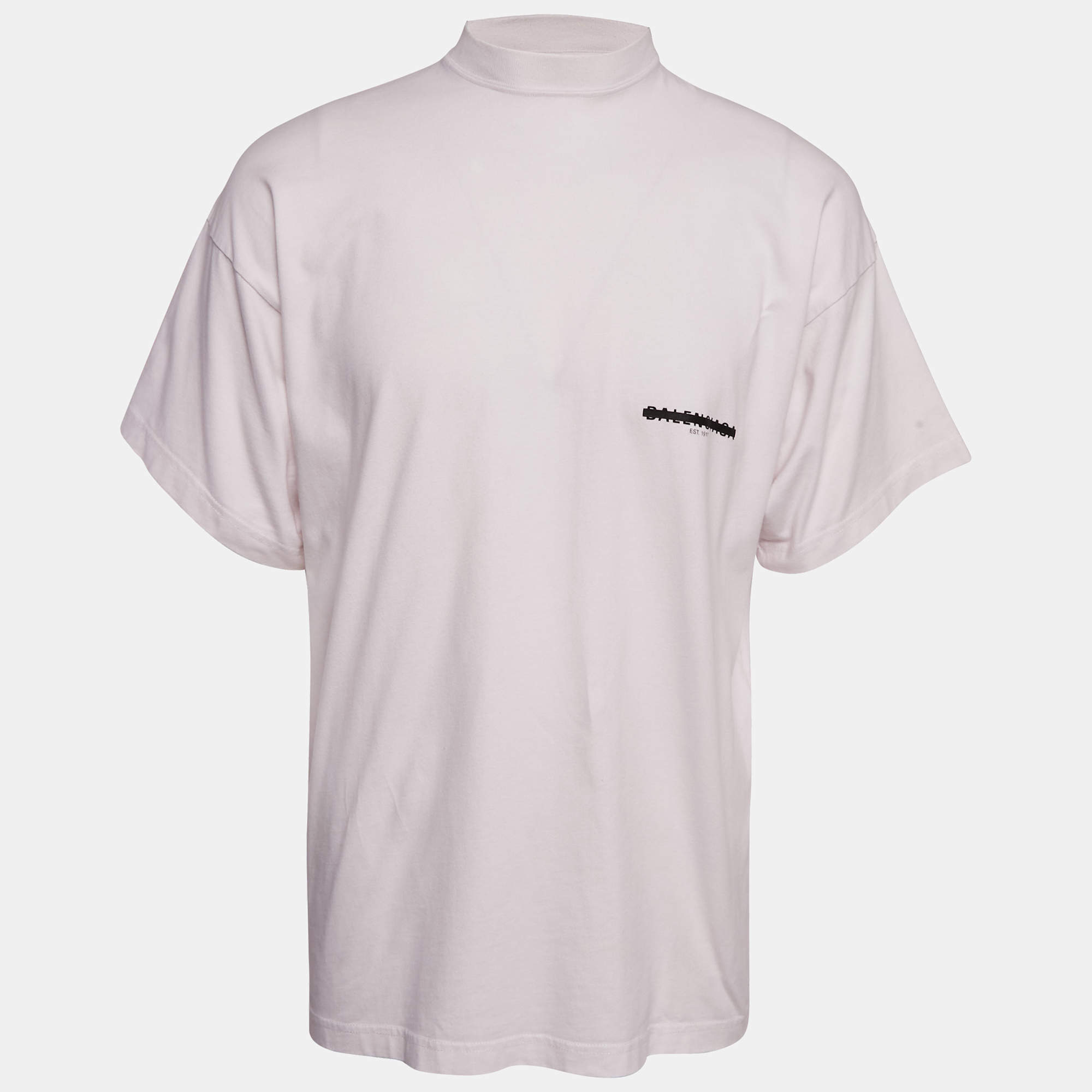 Tシャツ・カットソー BALENCIAGA CHALK COTTON T-SHIRT Balenciaga CHALK COTTON T-SHIRT - T-Shirts - BeyondStyle