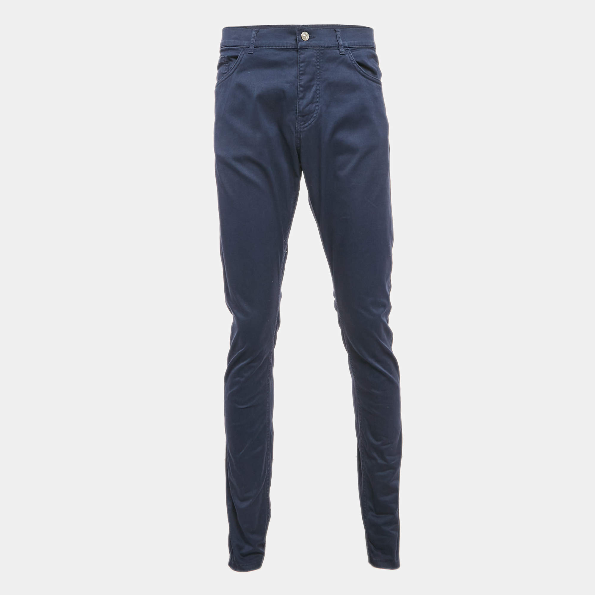 Balenciaga Blue Cotton Gabardine Pants L