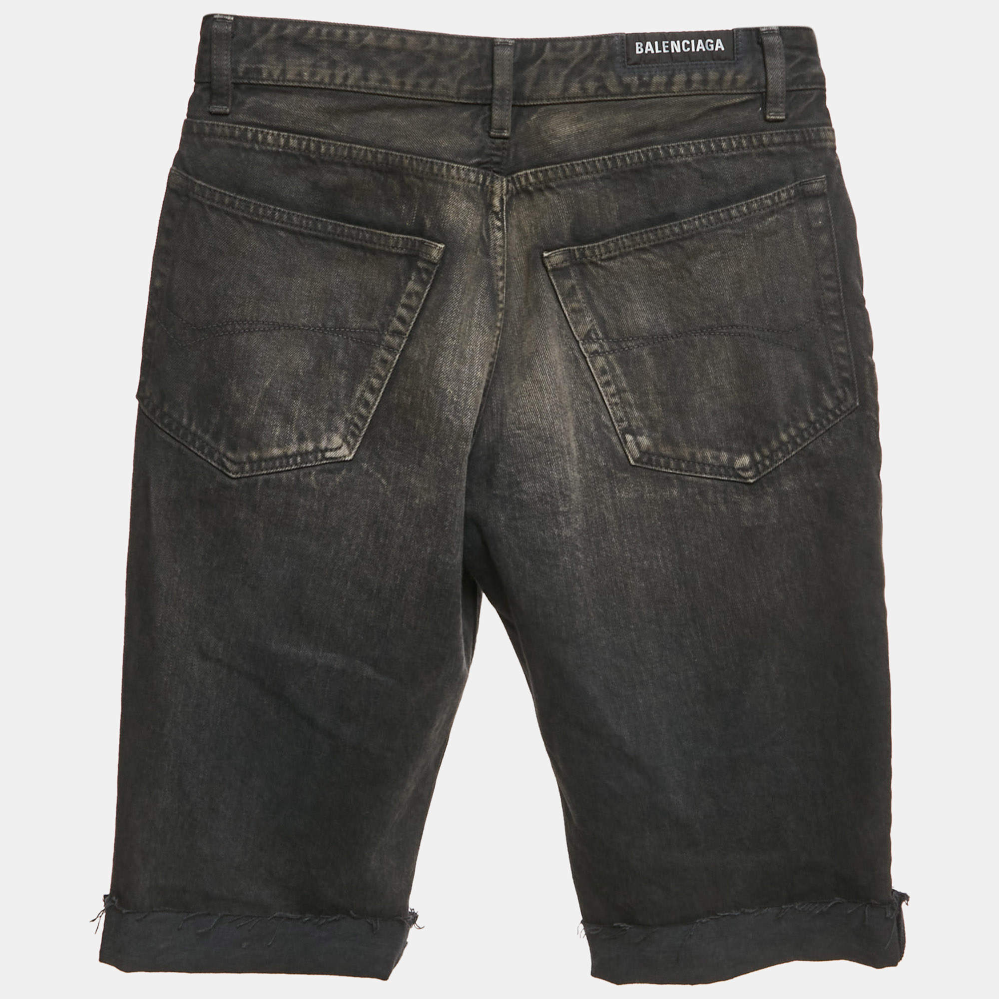Palm Angels Black Cotton Stripe Trimmed Shorts M Palm Angels