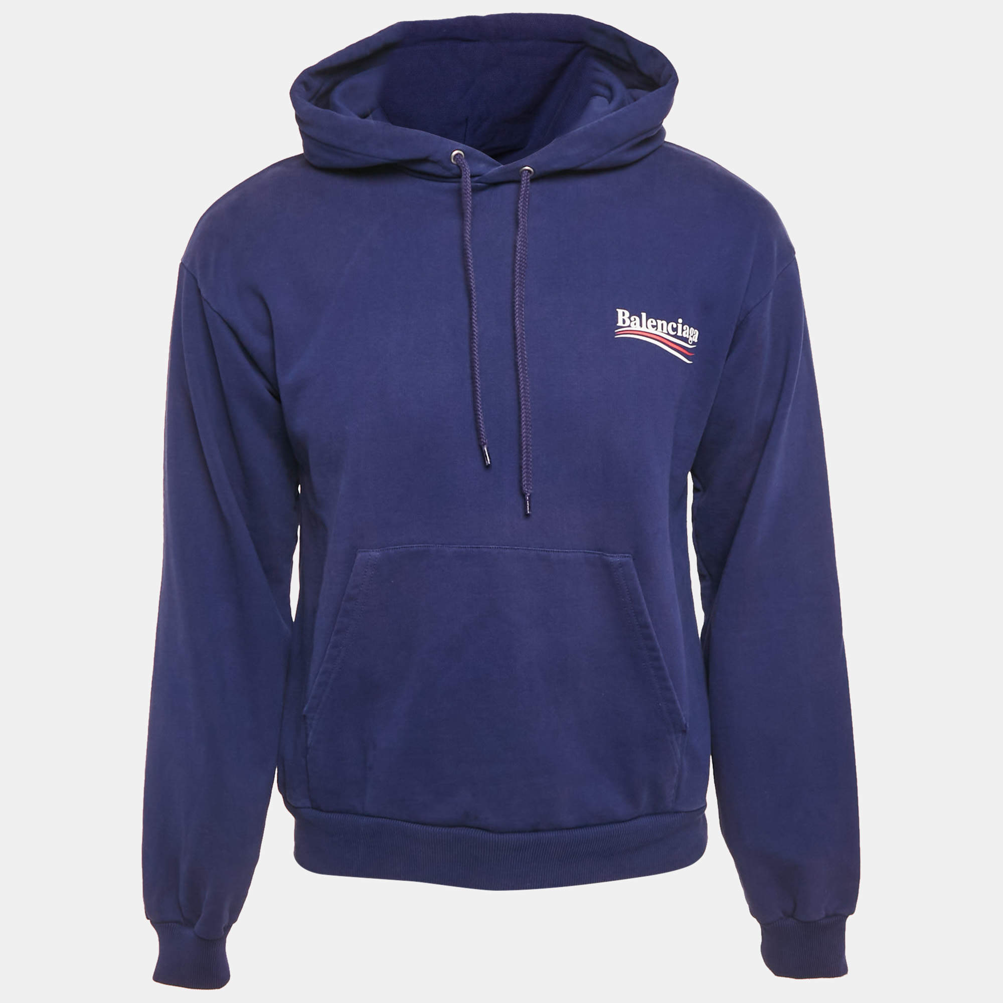 スウェット・トレーナー BALENCIAGA Blue Cotton Oversize Sweatshirt Cotton sweatshirt in blue - Balenciaga | Mytheresa