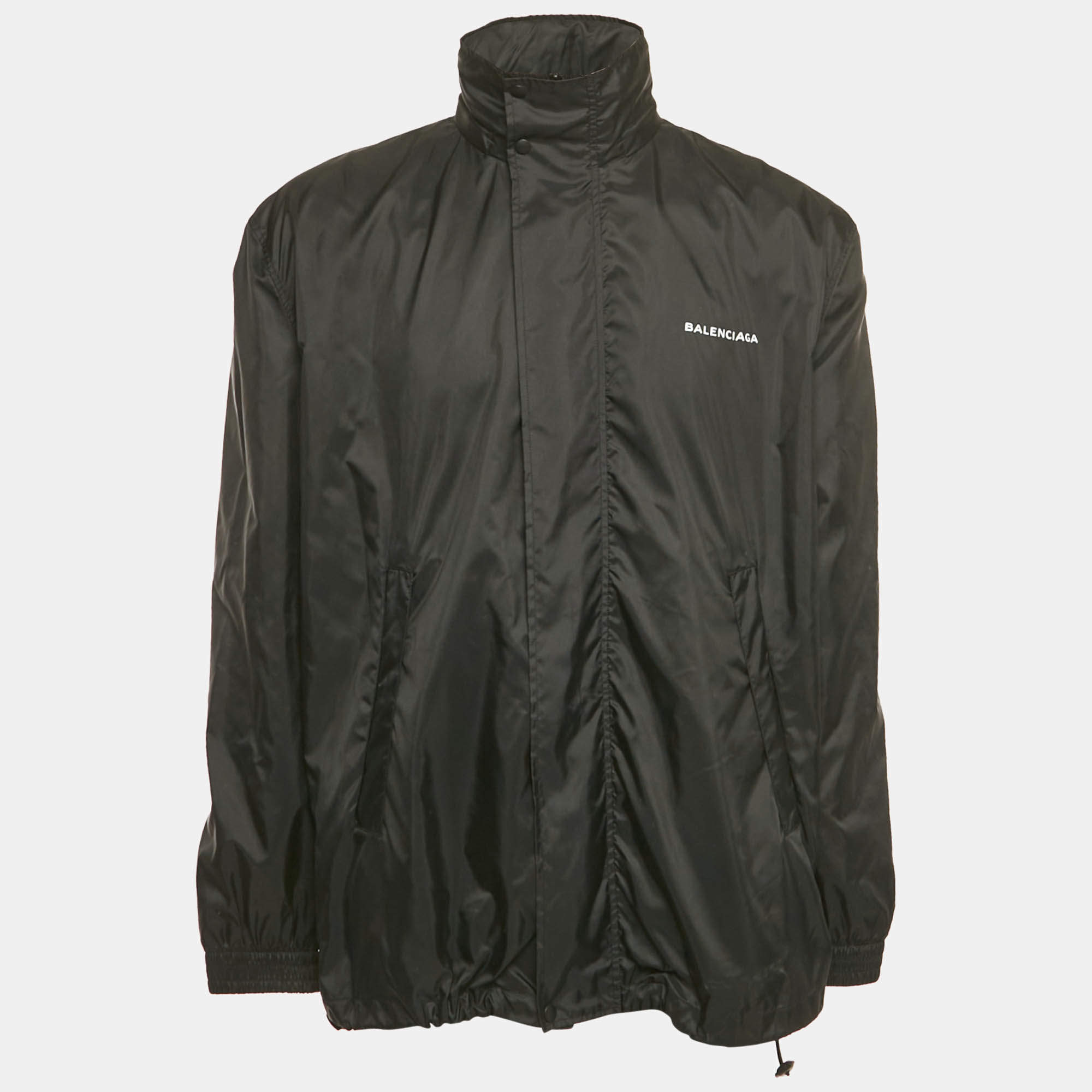 BALENCIAGA::ジャケット:XS[RESALE] Balenciaga Black BB Spray Paint Denim Oversized Jacket XS