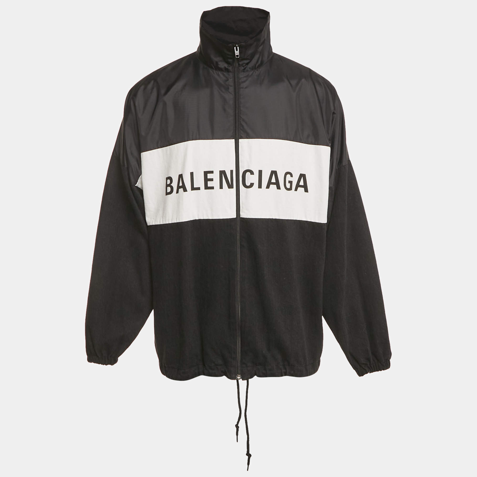 BALENCIAGA::ジャケット:XS[RESALE] Balenciaga Black BB Spray Paint Denim Oversized Jacket XS