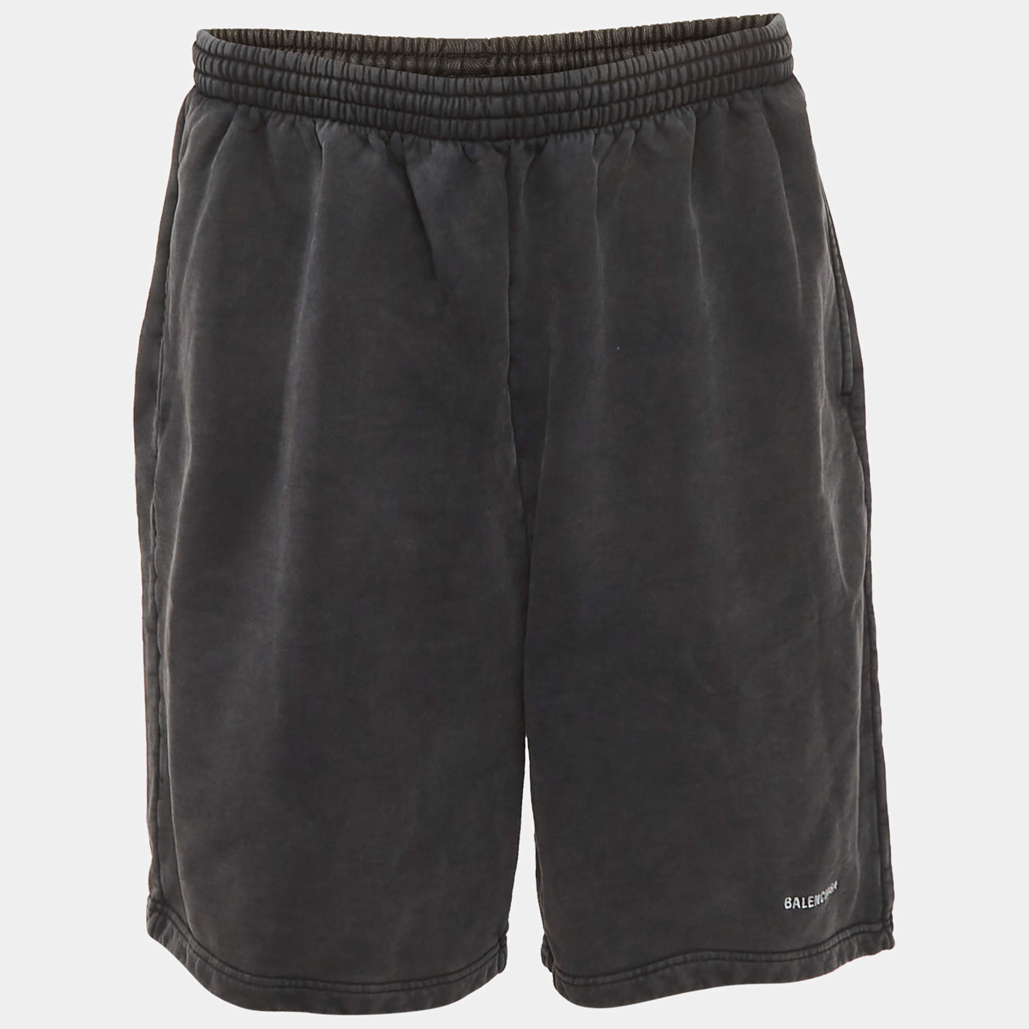 Pre Owned Balenciaga Unifit Grey Cotton Short M