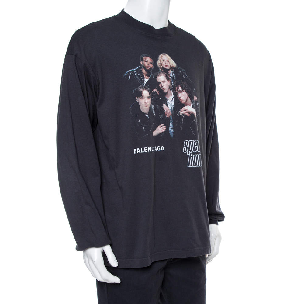 Balenciaga Black Cotton Speed Hunters Long Sleeve T-Shirt M