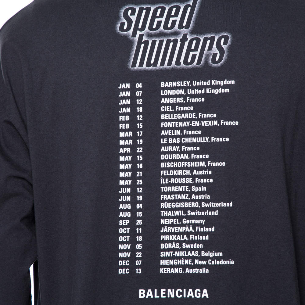 Balenciaga Black Cotton Speed Hunters Long Sleeve T-Shirt M