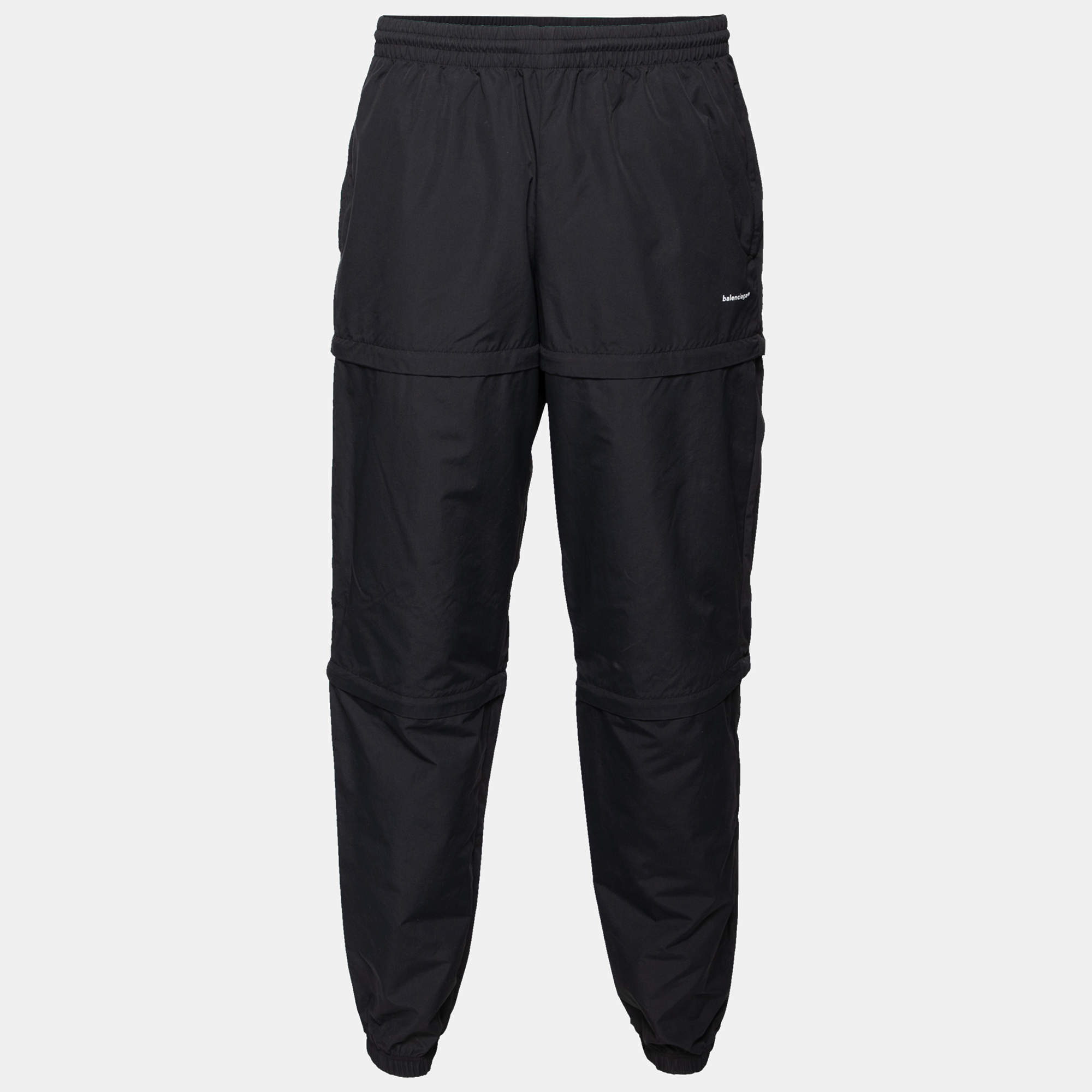 Balenciaga Black Synthetic Trackpants M