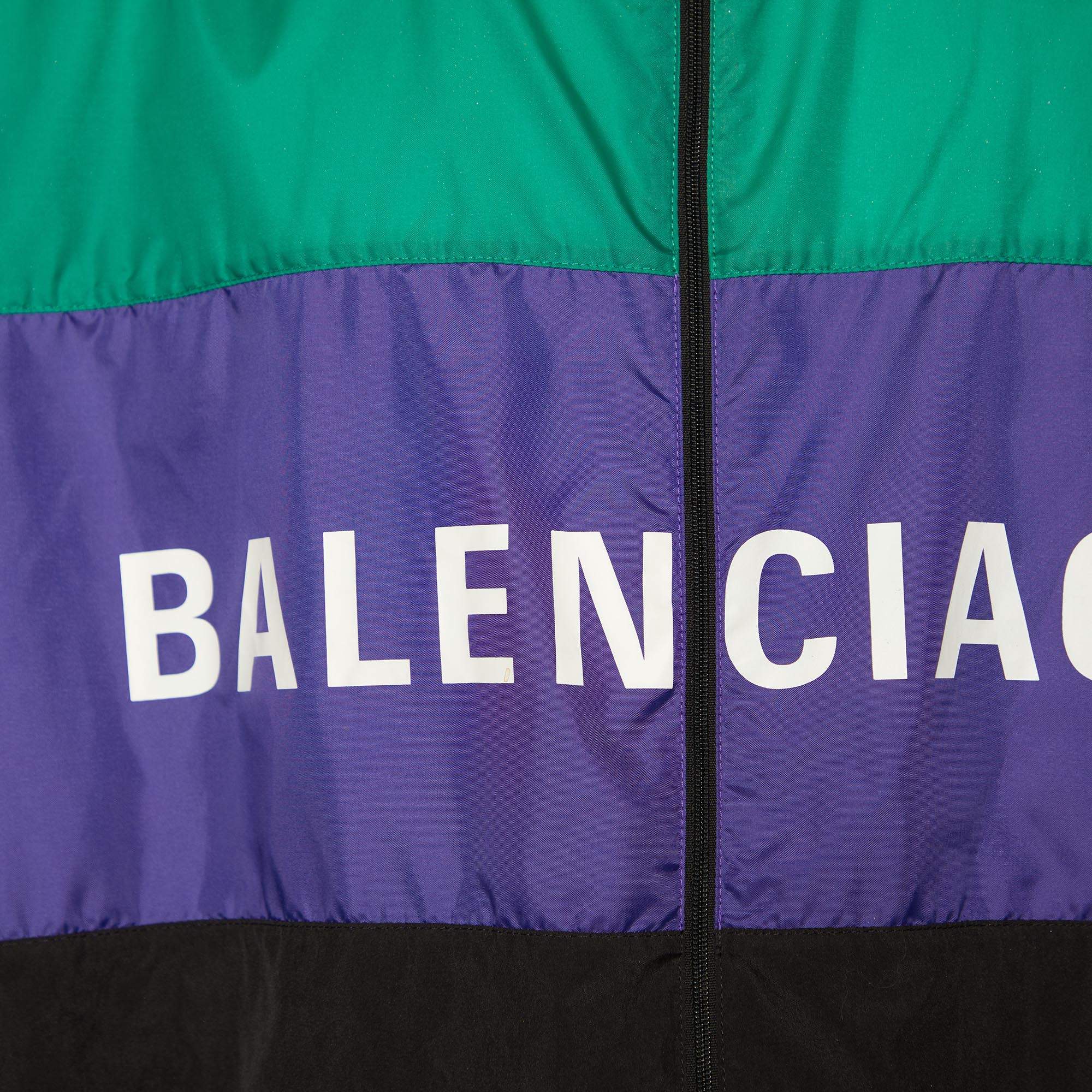 Balenciaga Color Block Logo Printed Synthetic Oversized