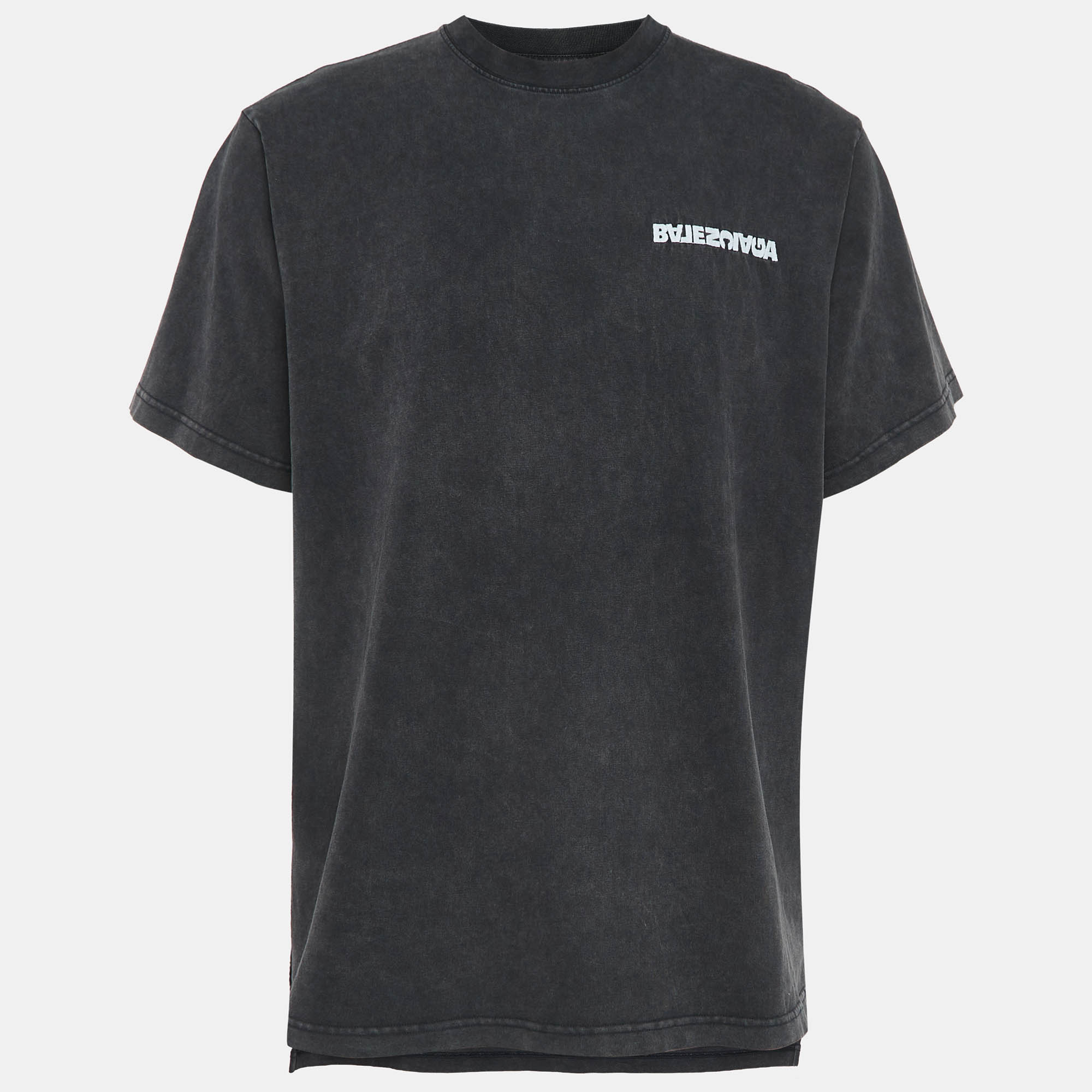 Tシャツ・カットソー BALENCIAGA Grey Cotton Shoe Bag Top Balenciaga トップ - Balenciaga Grey | FWRD