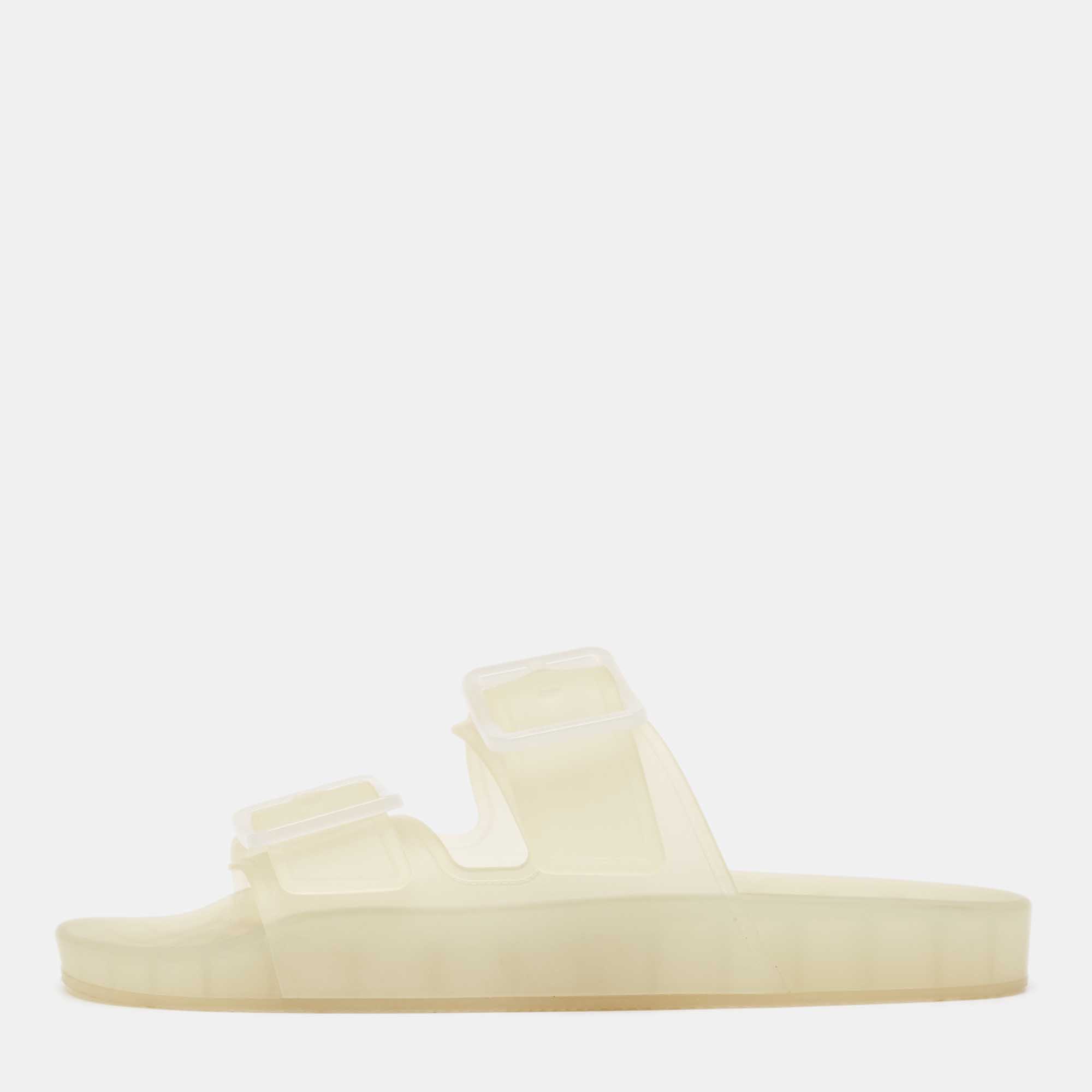 Balenciaga Transparent Rubber Flat Slides Size 43