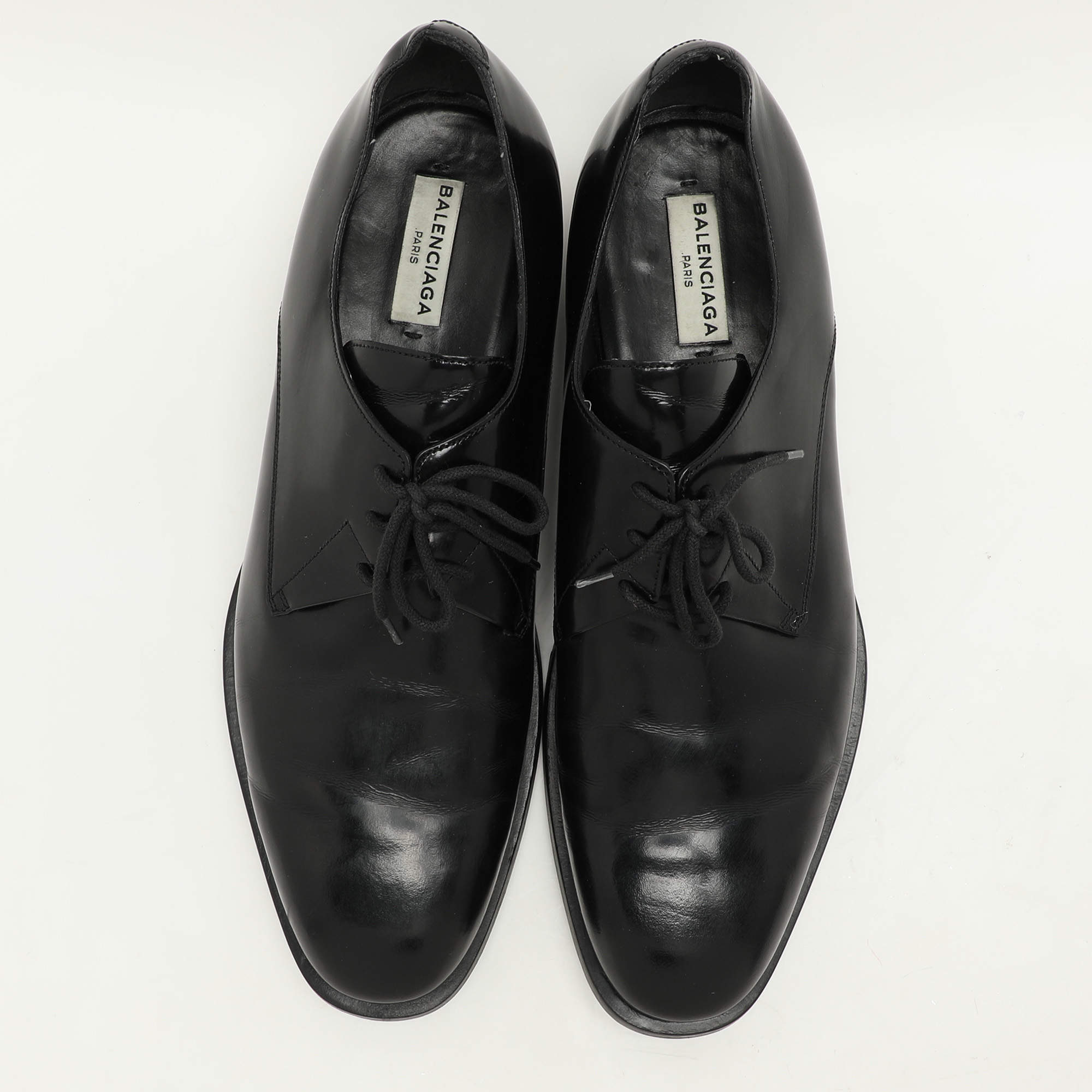 Balenciaga Black Leather Lace Up Derby Size 44 Balenciaga | TLC