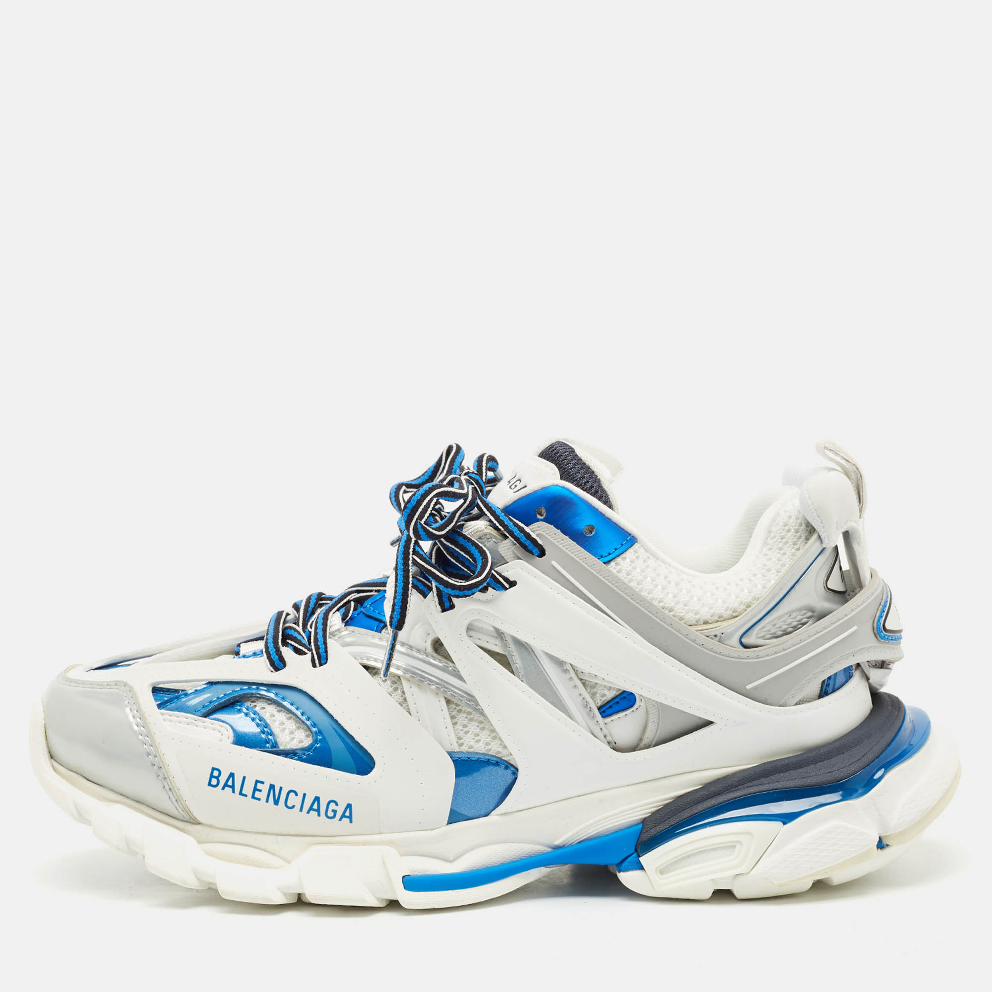 مملوكة مسبقًا Balenciaga Multicolor Mesh and Faux Leather Track Sneakers Size 40