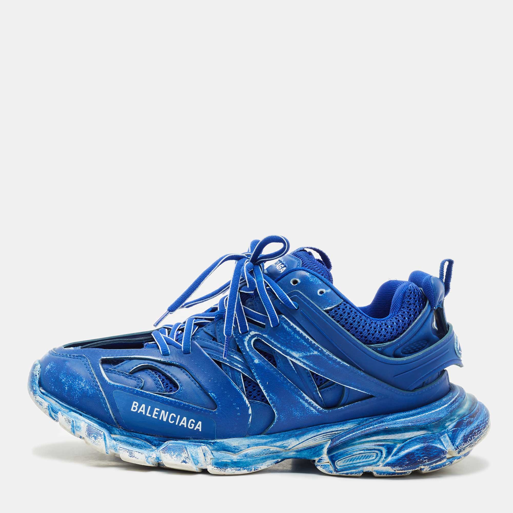 Balenciaga Multicolor Mesh And Leather Triple S Platform