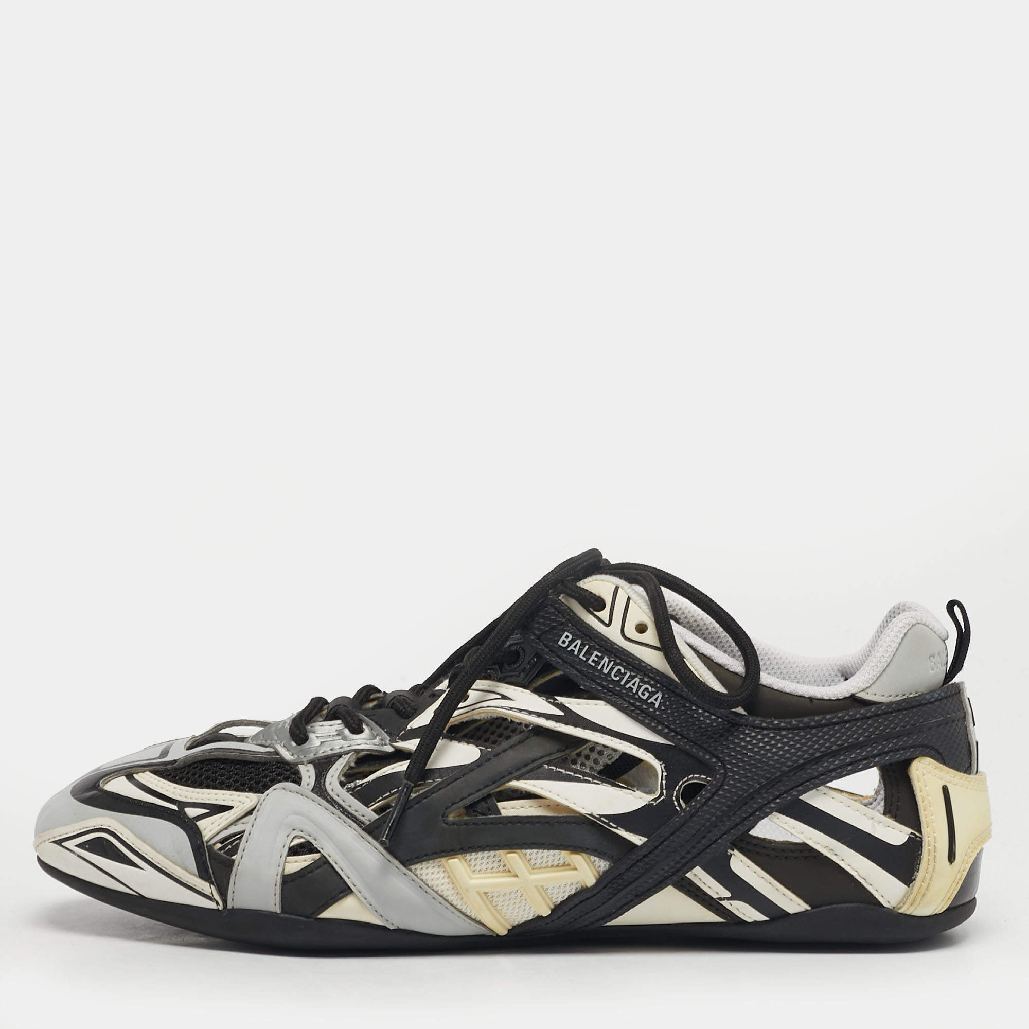 Pre Owned Balenciaga Drive Size 41 Multicolor Faux Leather and Mesh Low Top Sneakers