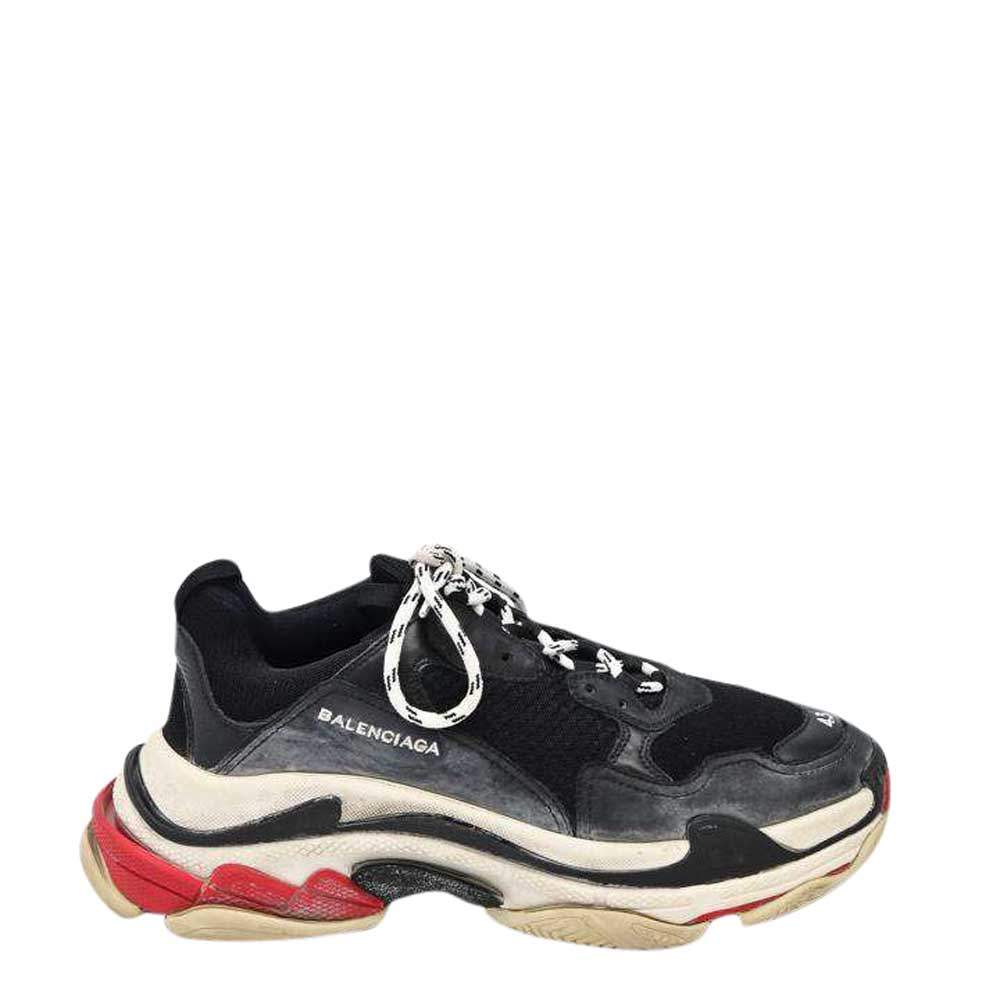 Pre Owned Balenciaga Tricolor Triple S Sneakers Size EU 43